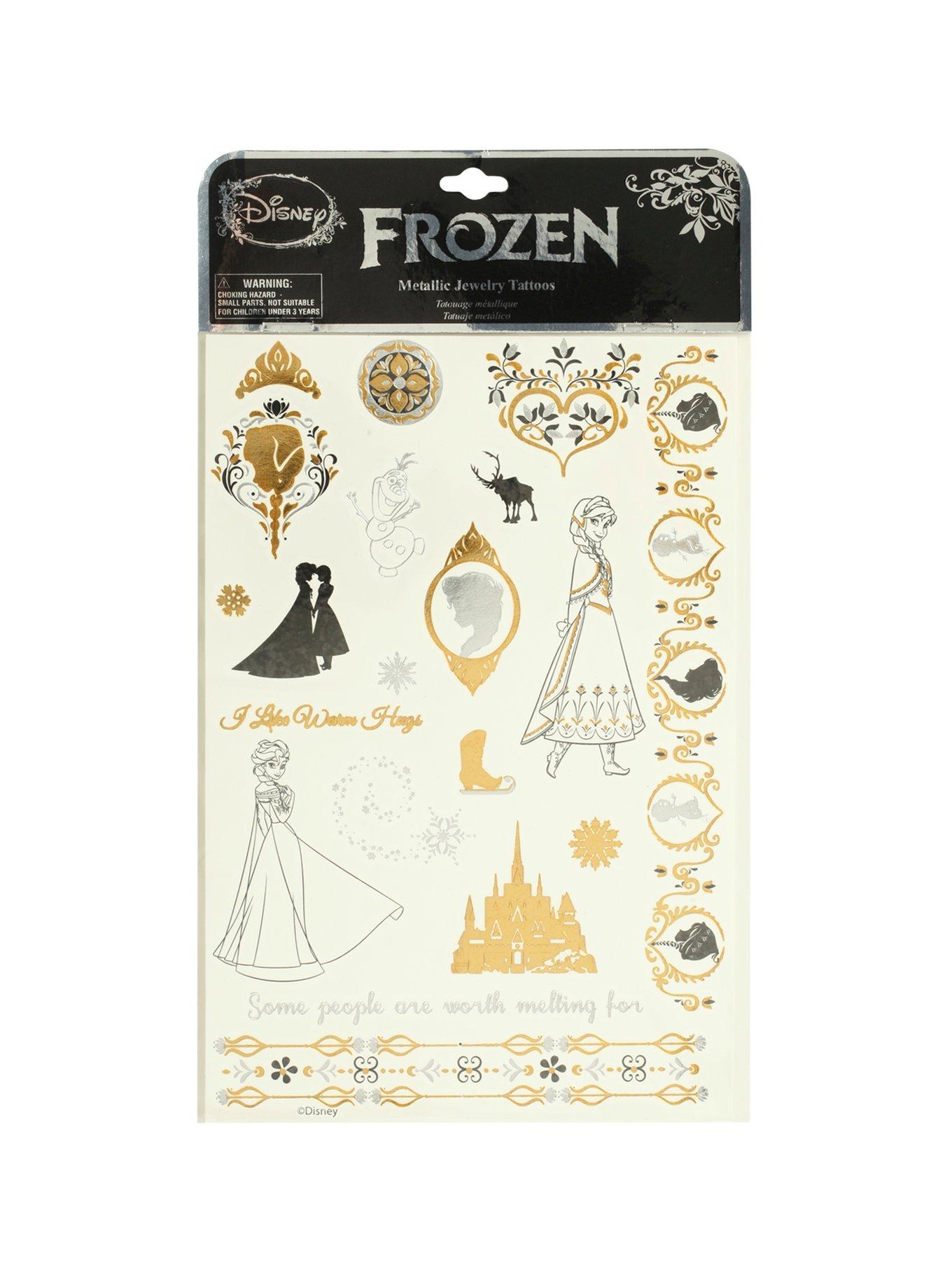 Disney Frozen Metallic Temporary Tattoos, , hi-res