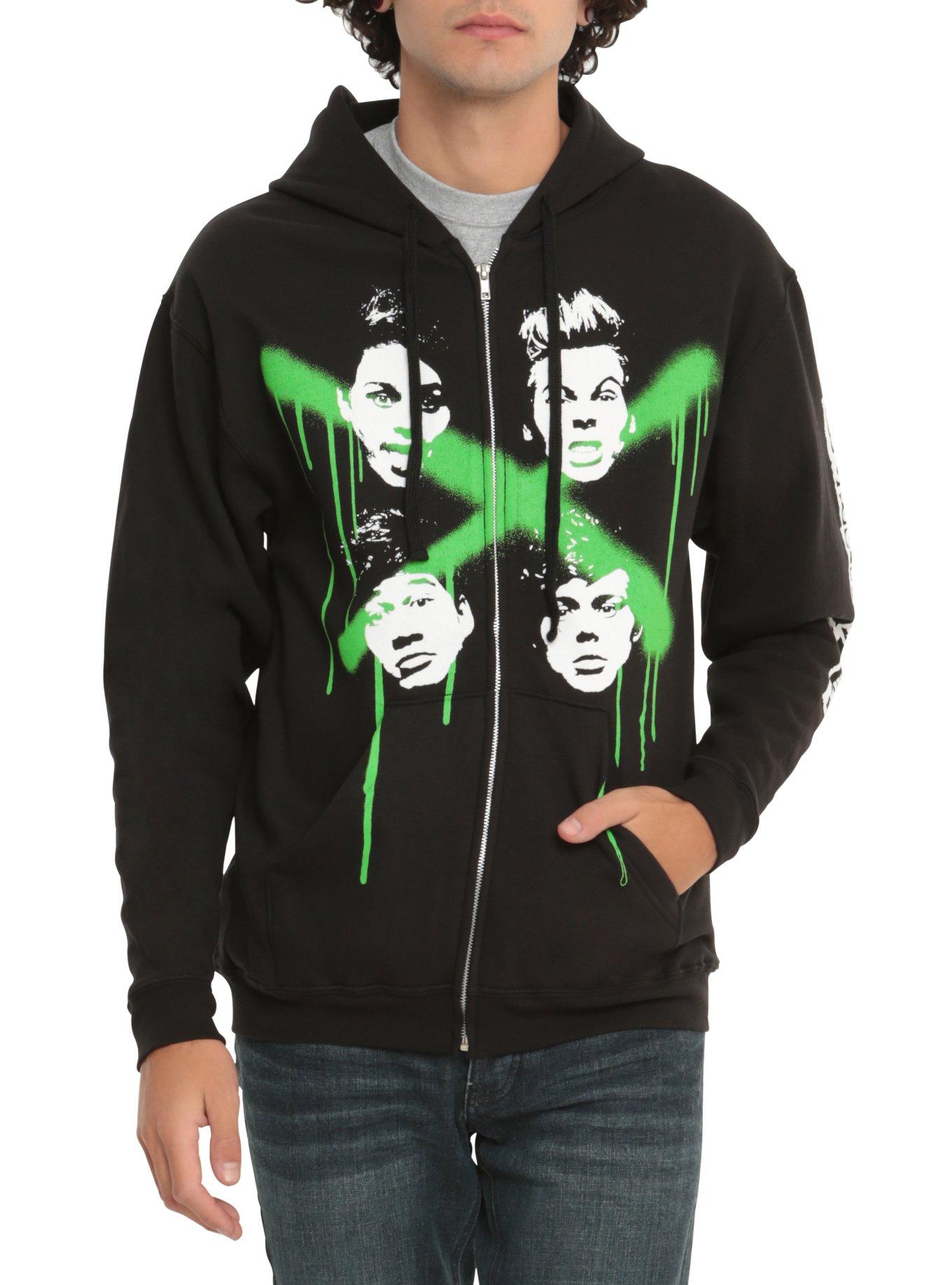 5 Seconds Of Summer Green X Hoodie Hot Topic