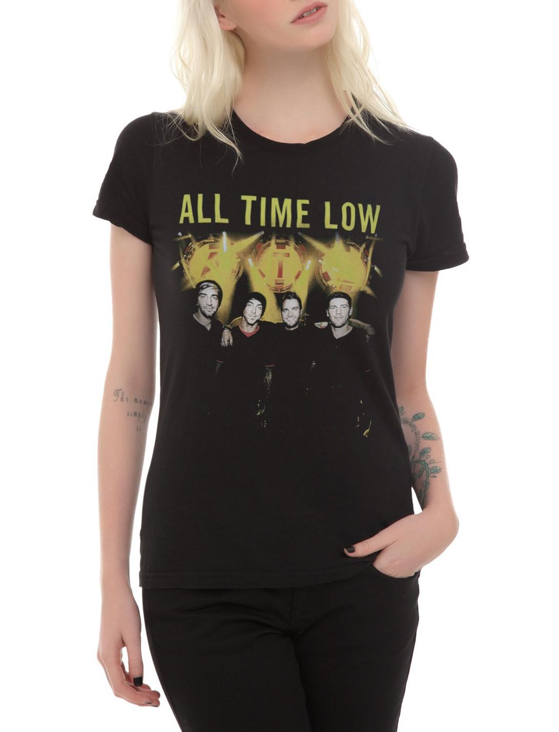 All Time Low Yellow Lights Girls T-Shirt, BLACK, hi-res