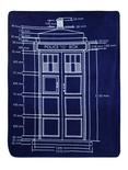 Doctor Who TARDIS Blueprint Throw, , hi-res