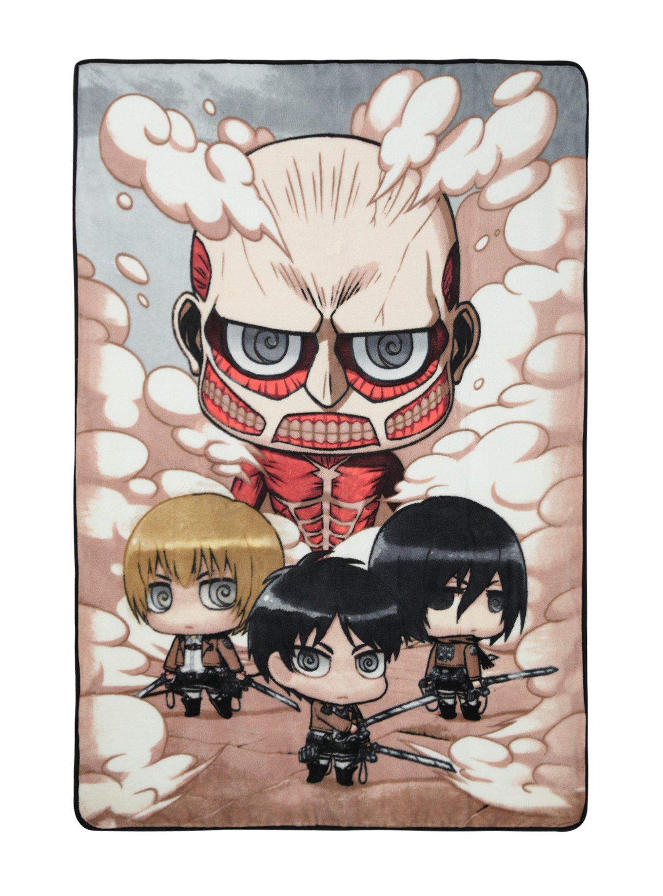 Attack on titan blanket hot topic sale