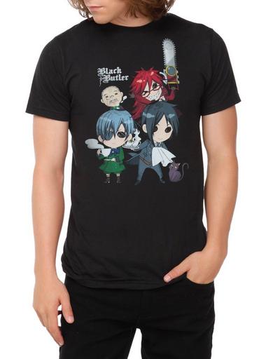 Black Butler Chibi Group T-Shirt | Hot Topic