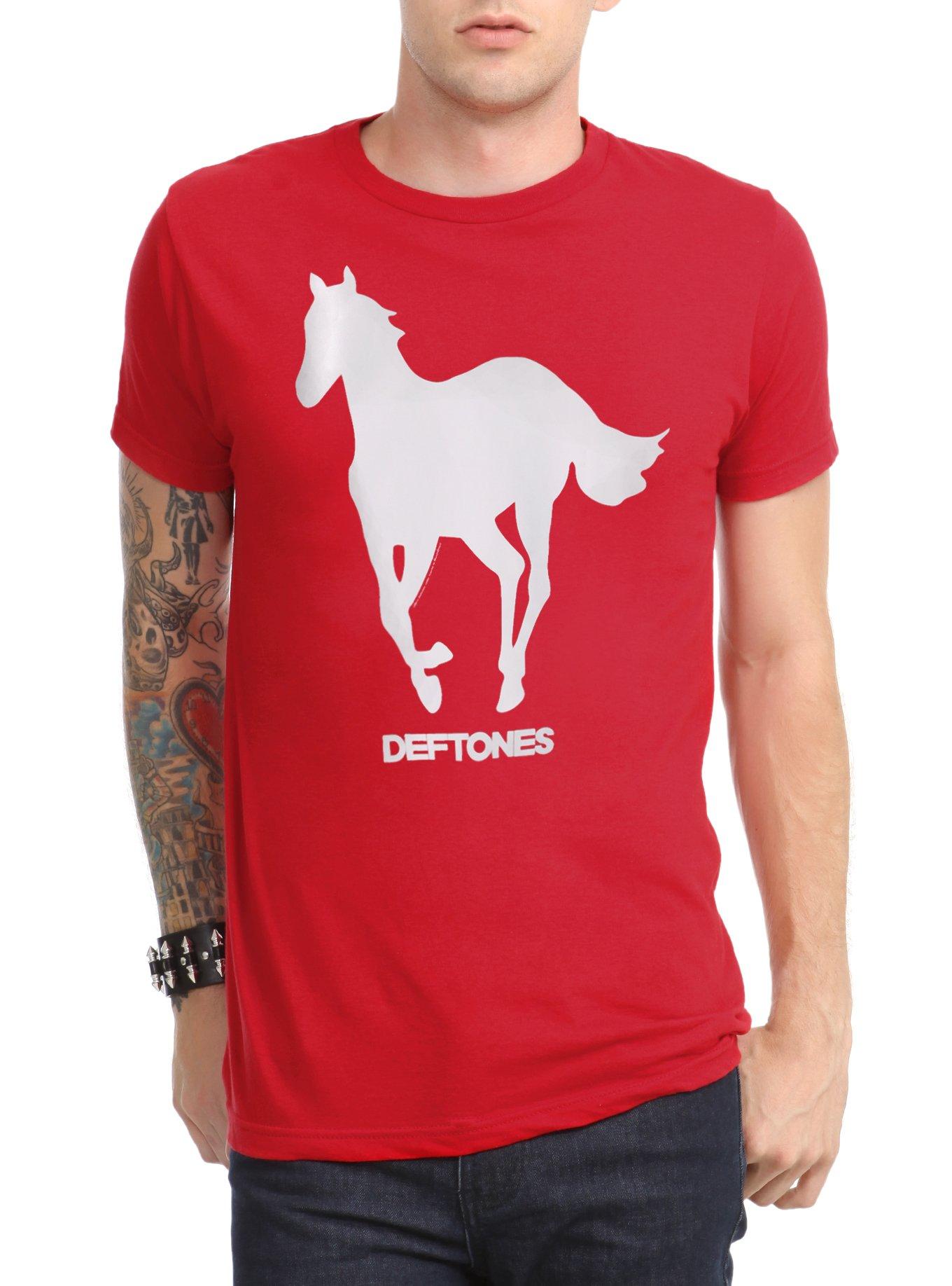 Deftones white pony t shirt best sale