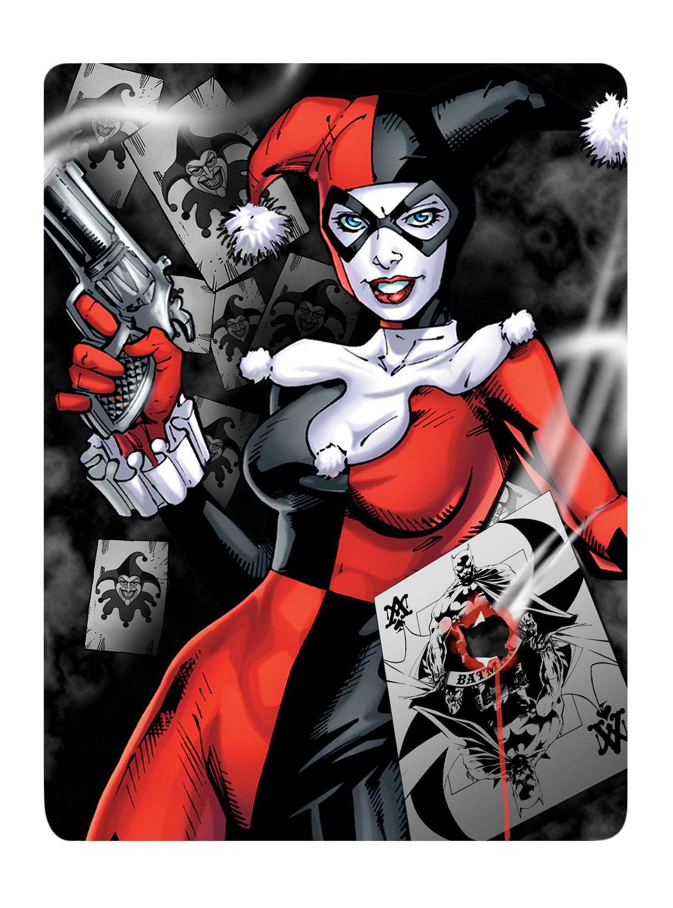 DC Comics Harley Quinn Card Game Throw, , hi-res