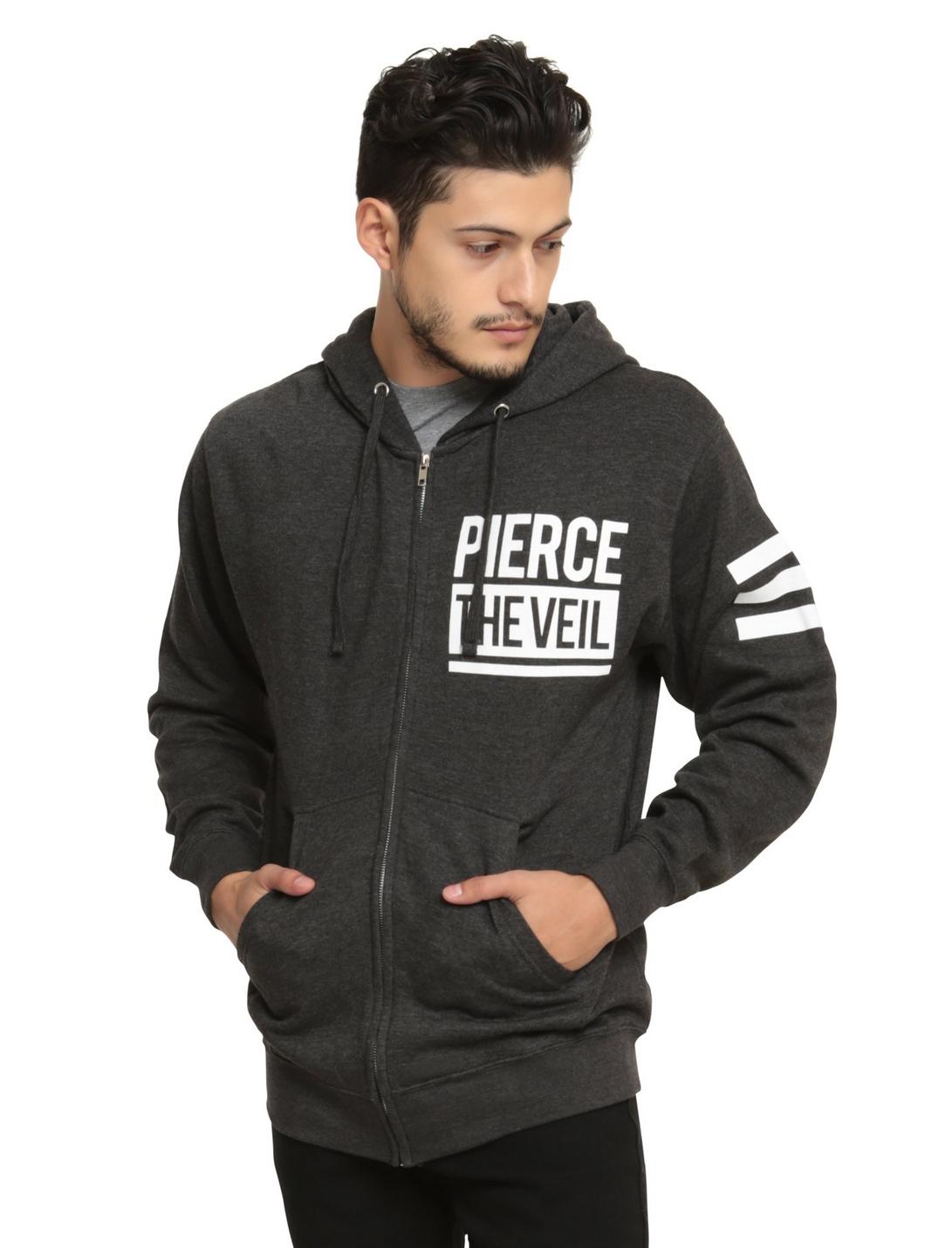 Pierce The Veil Varsity Hoodie, BLACK, hi-res