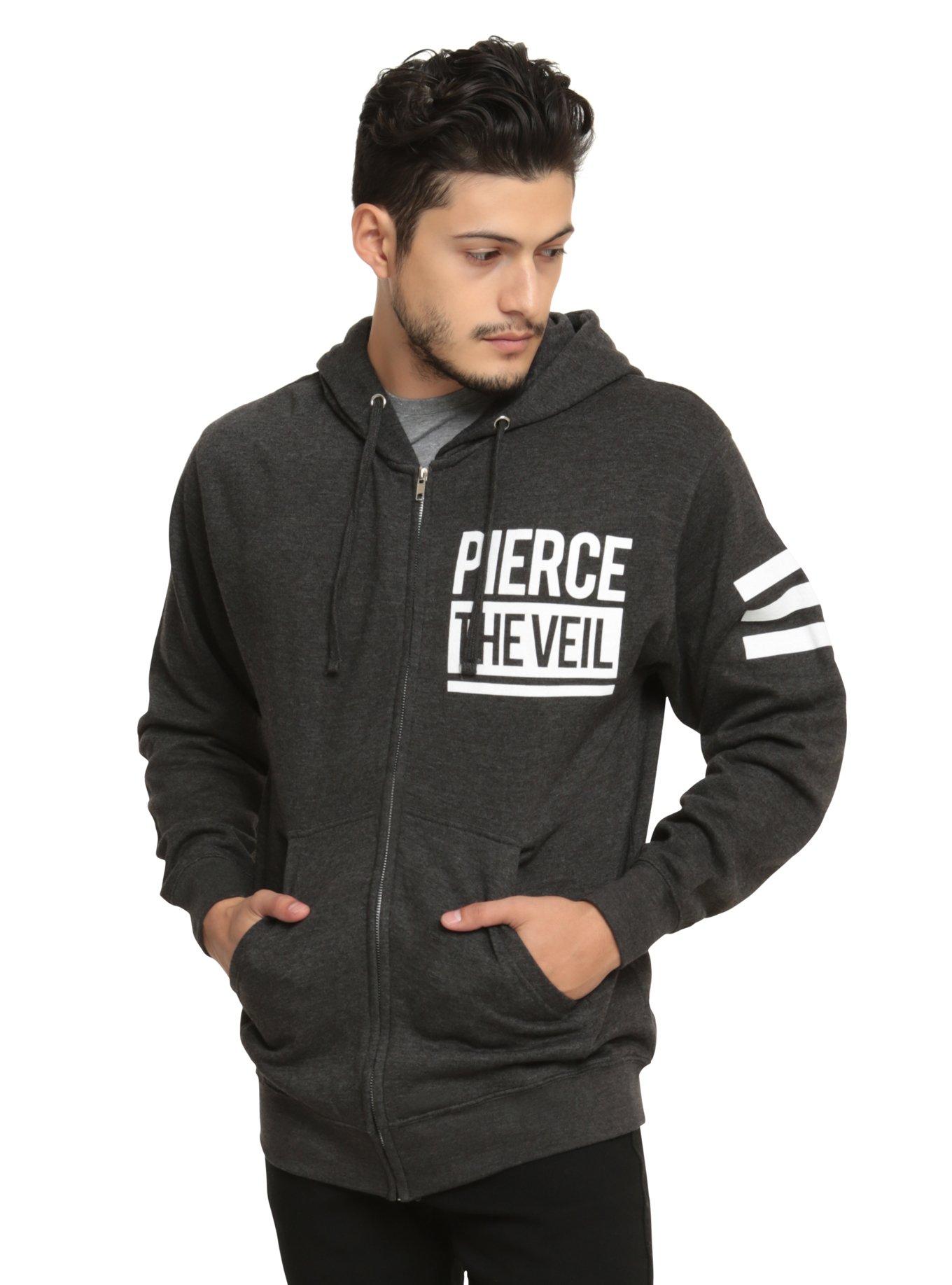 Pierce The Veil Varsity Hoodie, BLACK, hi-res