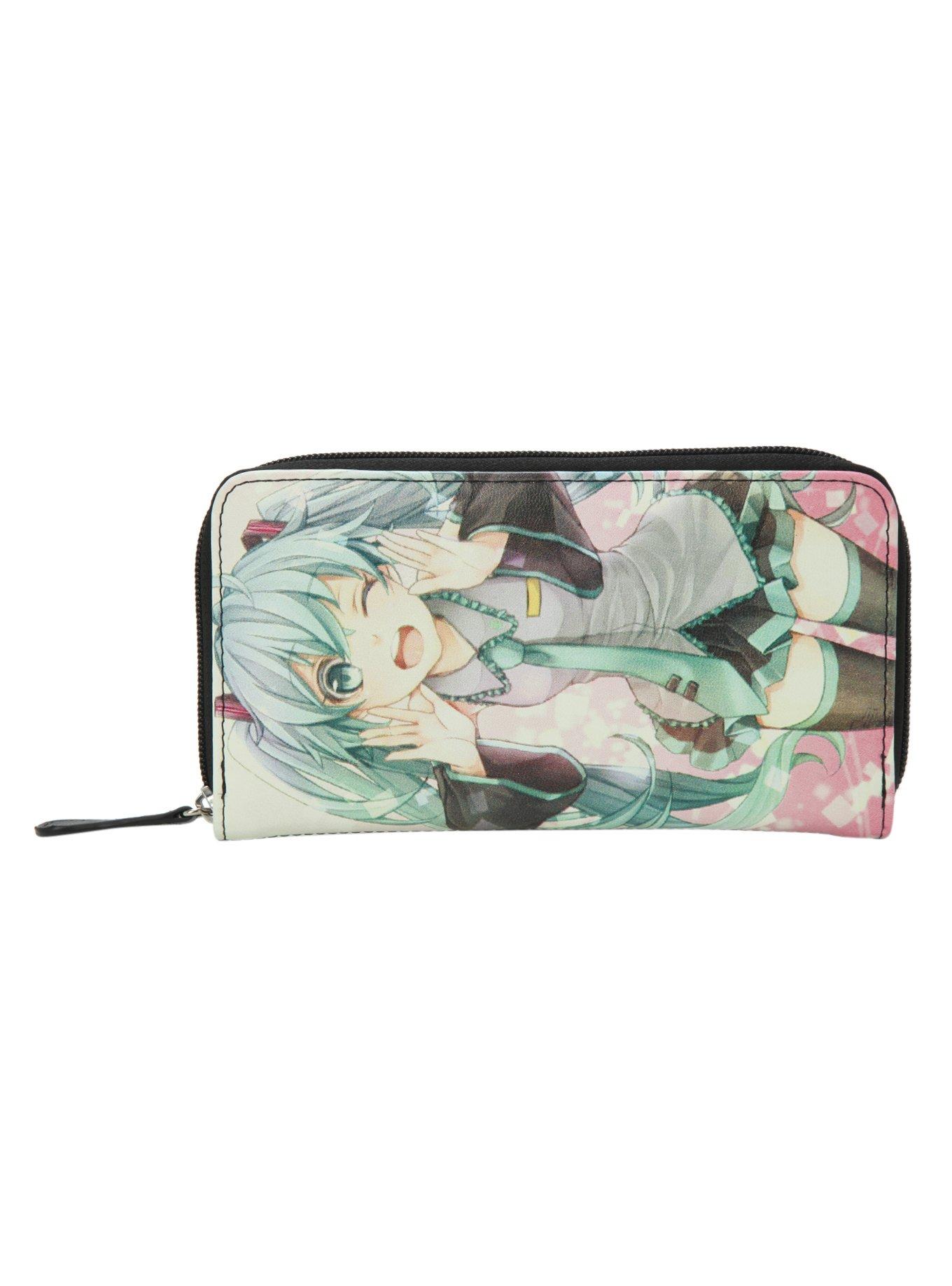 Hatsune Miku Wink Zip Wallet, , hi-res