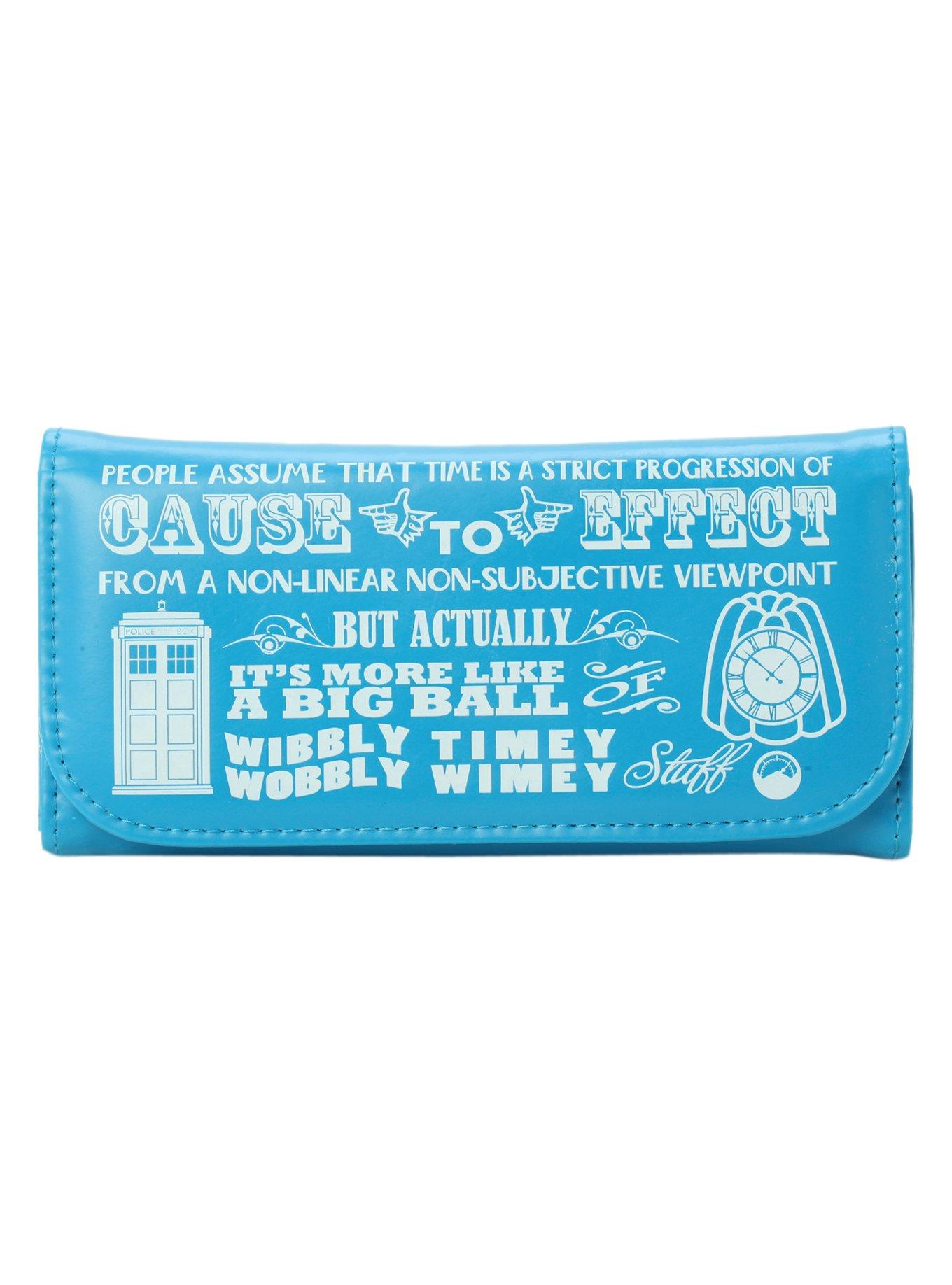 Doctor Who Wibbly Wobbly Timey Wimey Flap Wallet, , hi-res
