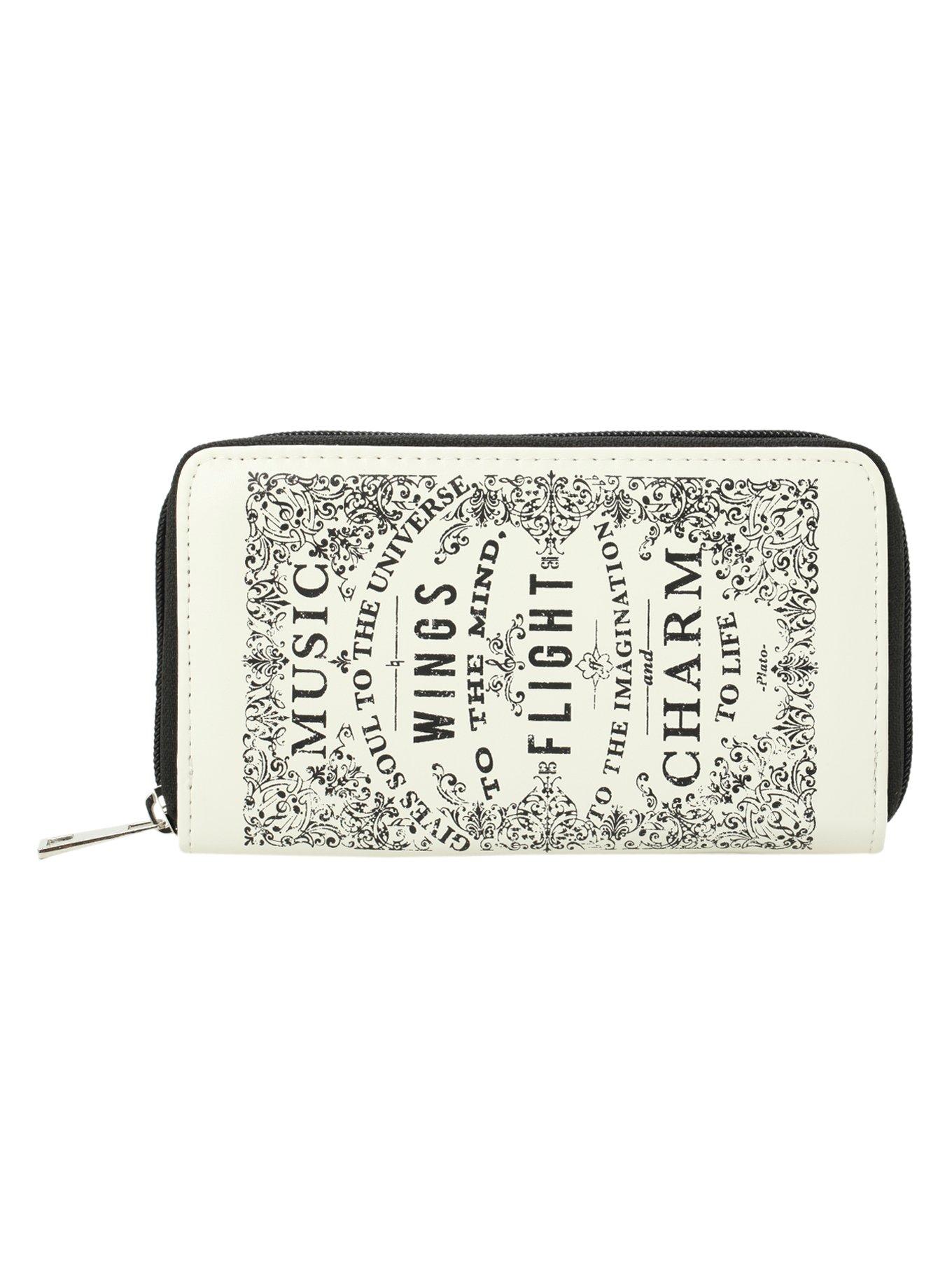 Music Plato Quote Zip Wallet, , hi-res