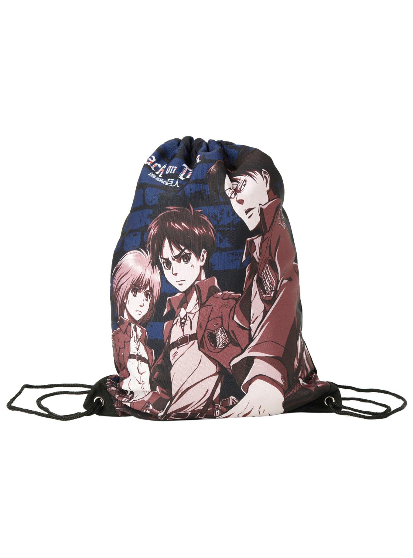 Attack On Titan Trio Cinch Back Sack Hot Topic 0103