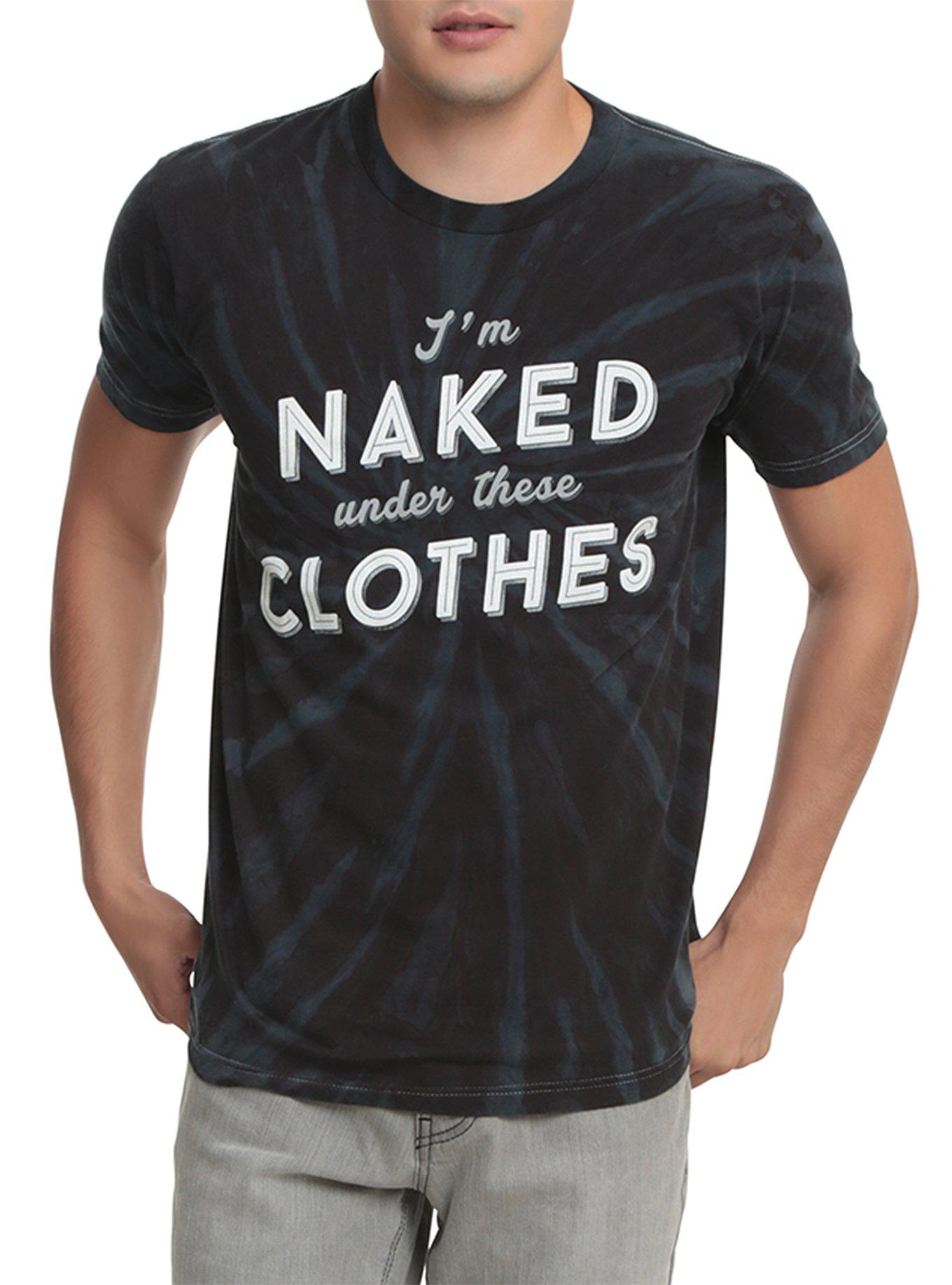 Naked Under These Clothes Tie Dye T-Shirt, BLACK, hi-res