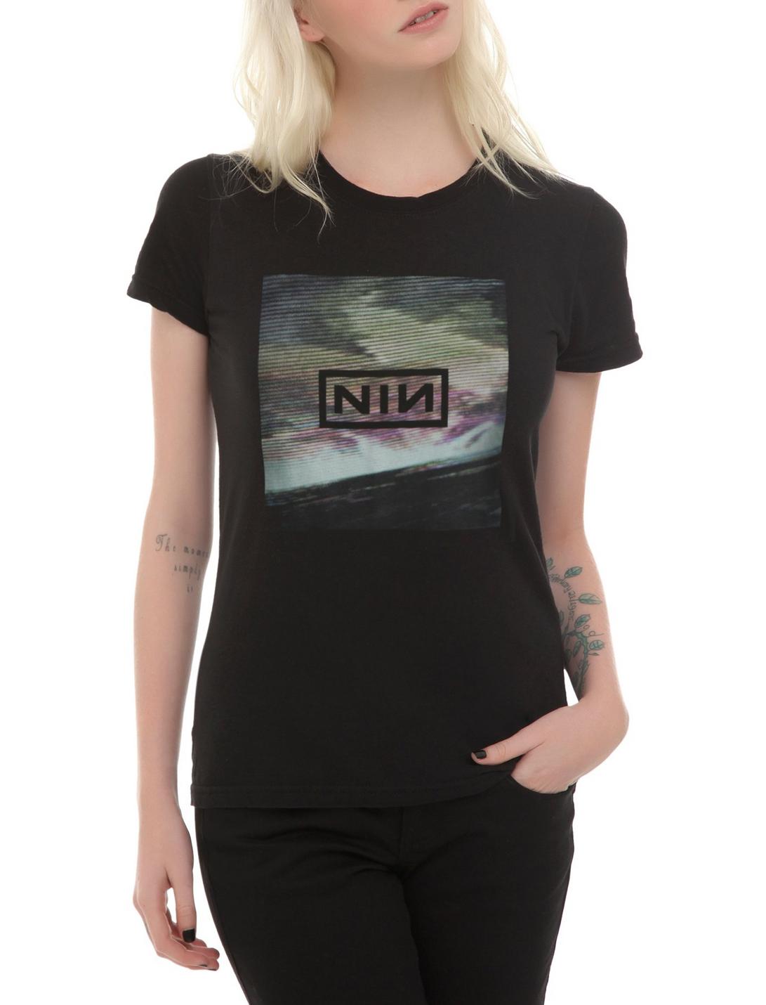 Nine Inch Nails Wave Box Girls T-Shirt, BLACK, hi-res