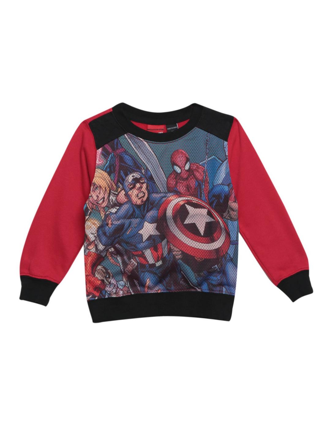 Marvel The Avengers Sublimation Toddler Crew Pullover | Hot Topic