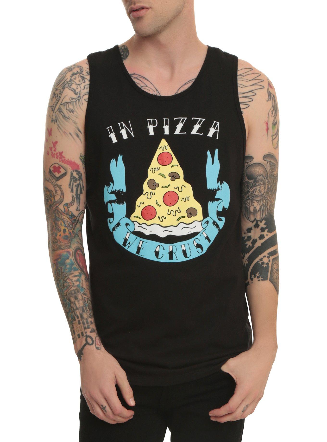 In Pizza We Crust Tank Top, BLACK, hi-res