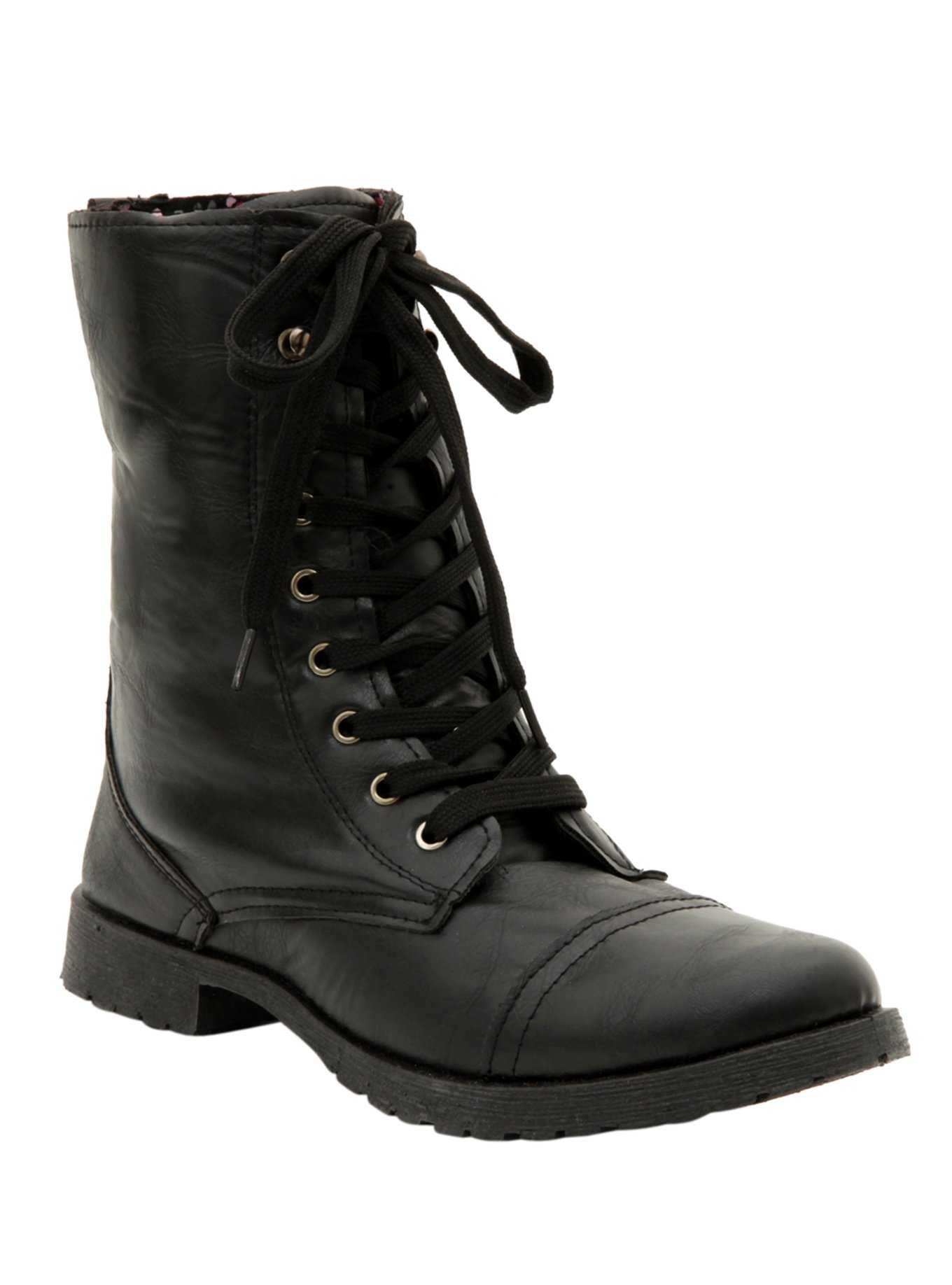 Black floral outlet boots