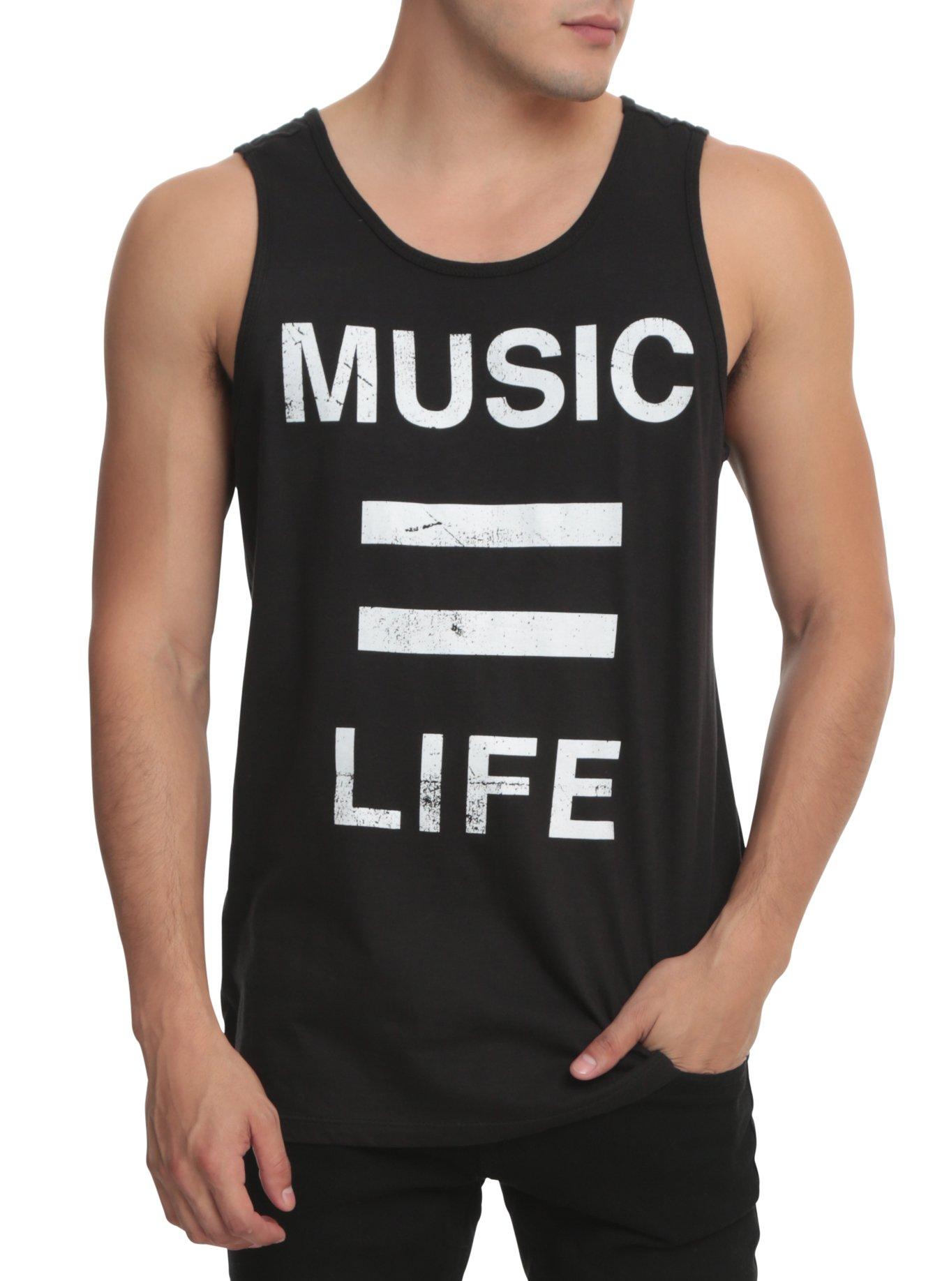 Music = Life Tank Top, BLACK, hi-res
