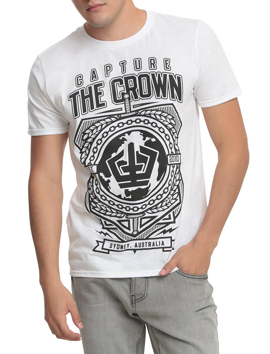 Capture The Crown Crest T-Shirt, WHITE, hi-res