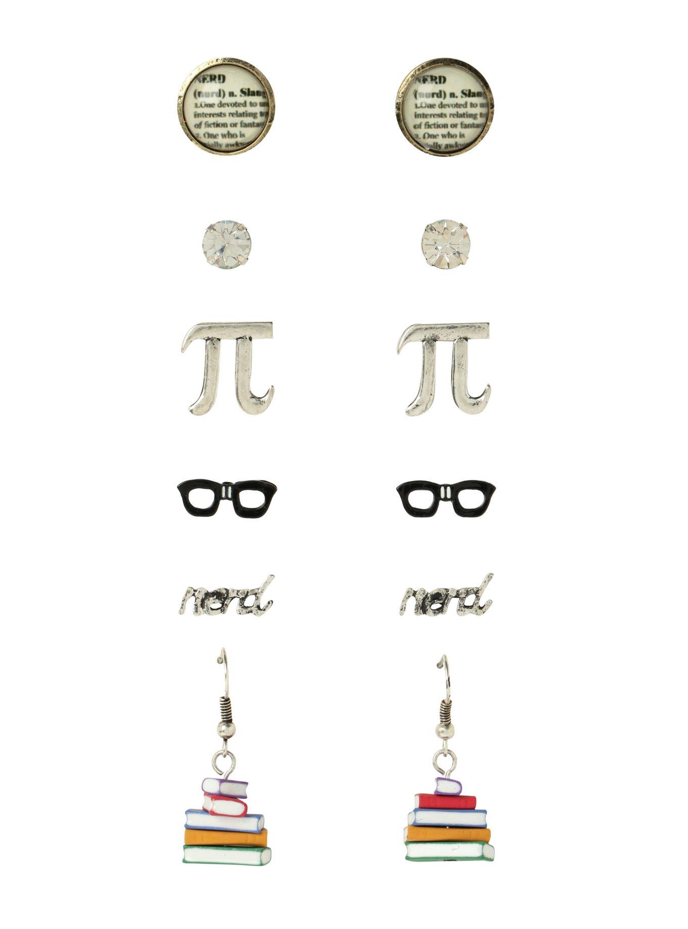 LOVEsick Nerd Life Earrings 6 Pair, , hi-res