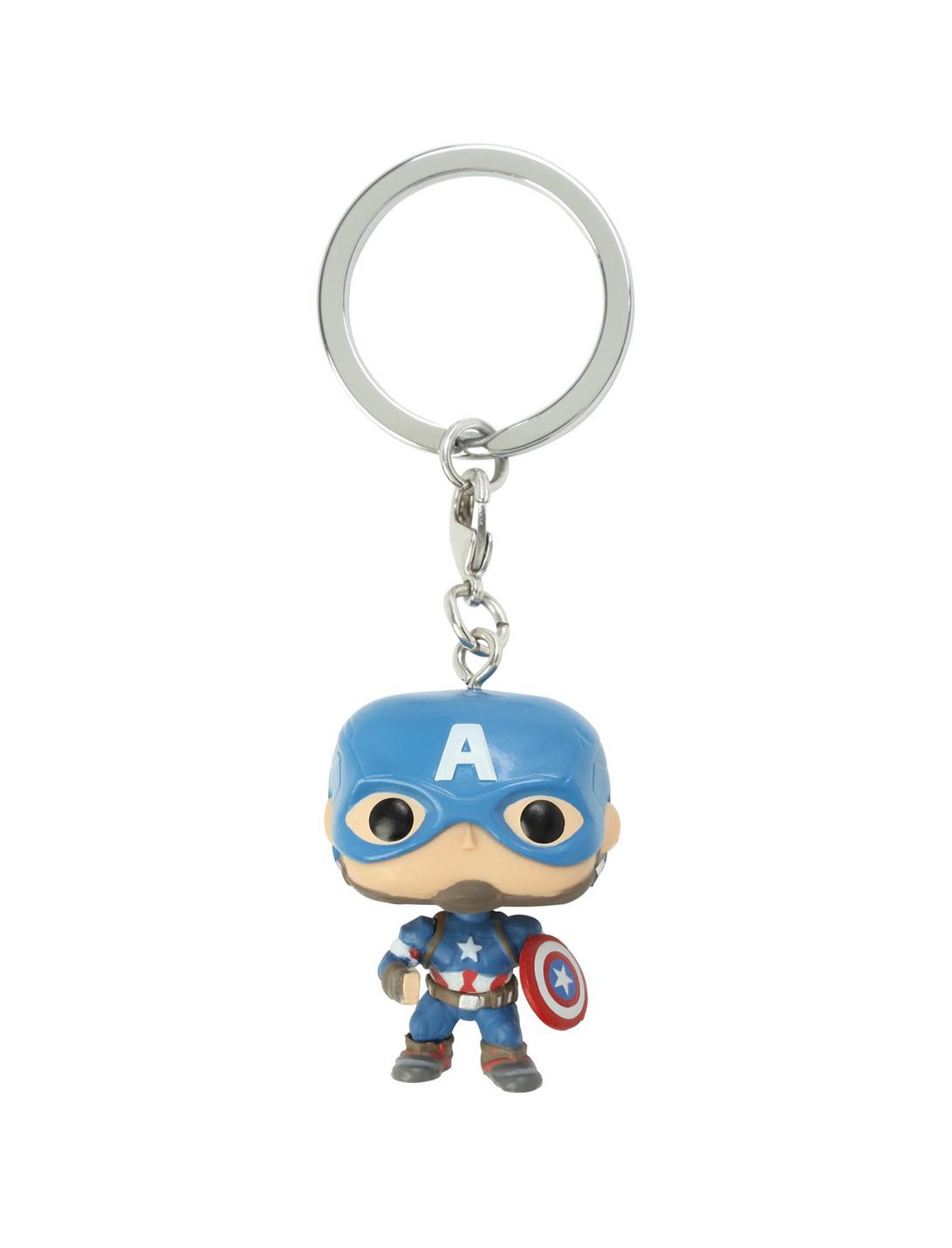 Funko Marvel Avengers: Age Of Ultron Pocket Pop! Captain America Key Chain, , hi-res
