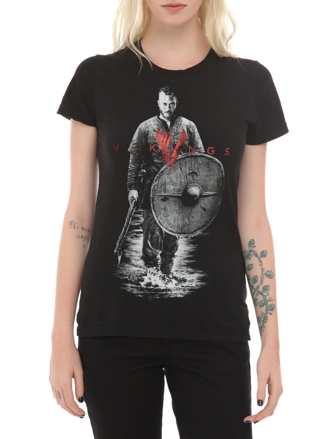 Vikings Ragnar Girls T-Shirt, BLACK, hi-res