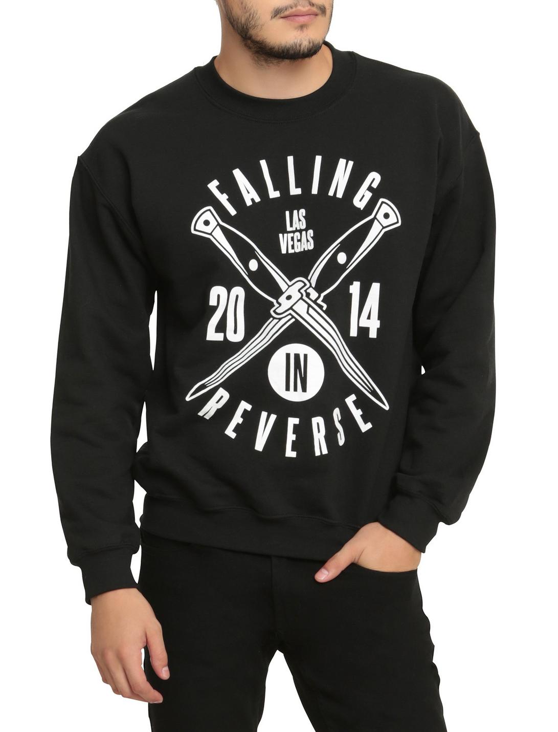 Falling In Reverse Switchblades Crew Pullover, BLACK, hi-res