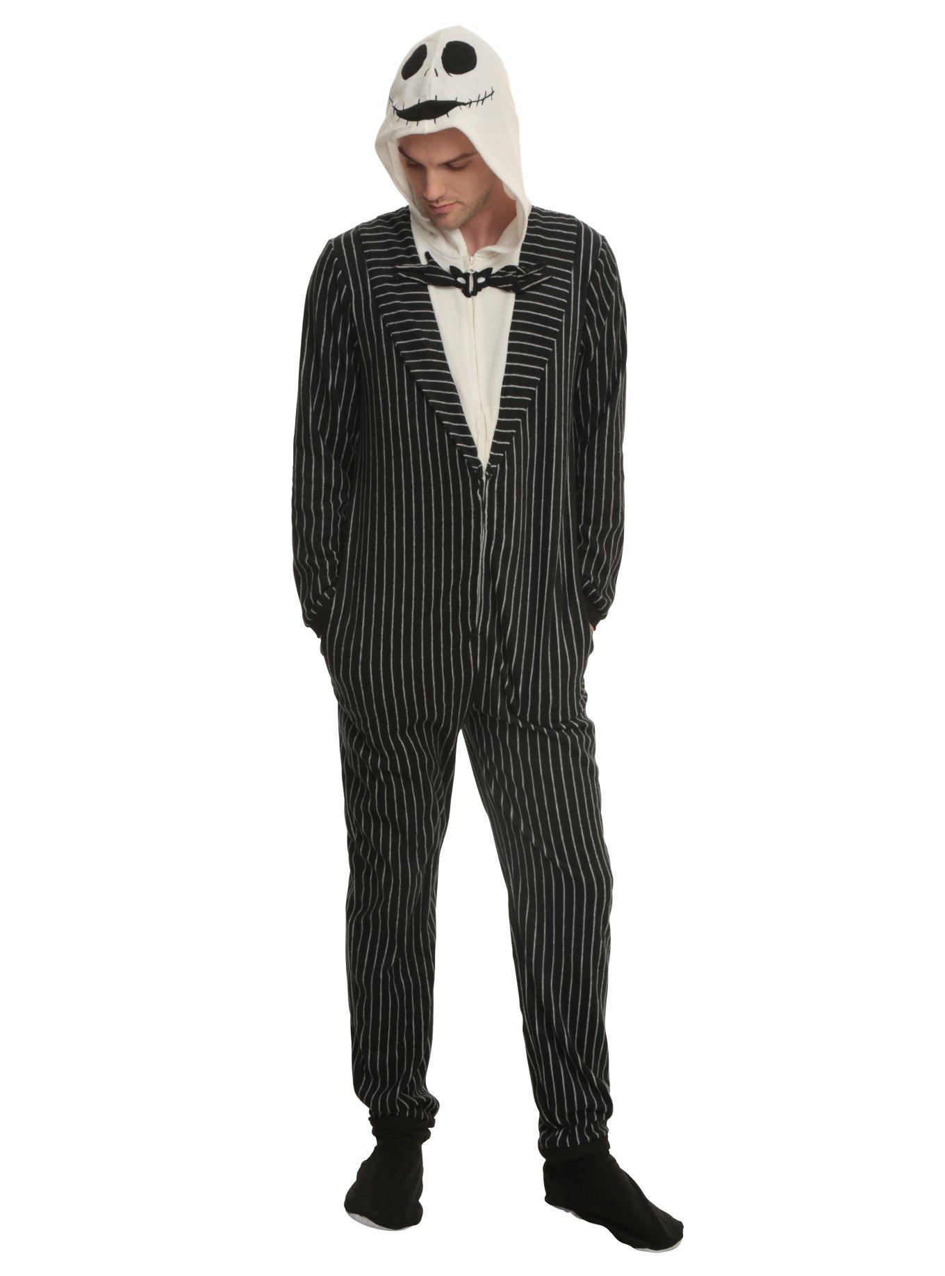 The Nightmare Before Christmas Jack Skellington Union Suit, BLACK, hi-res