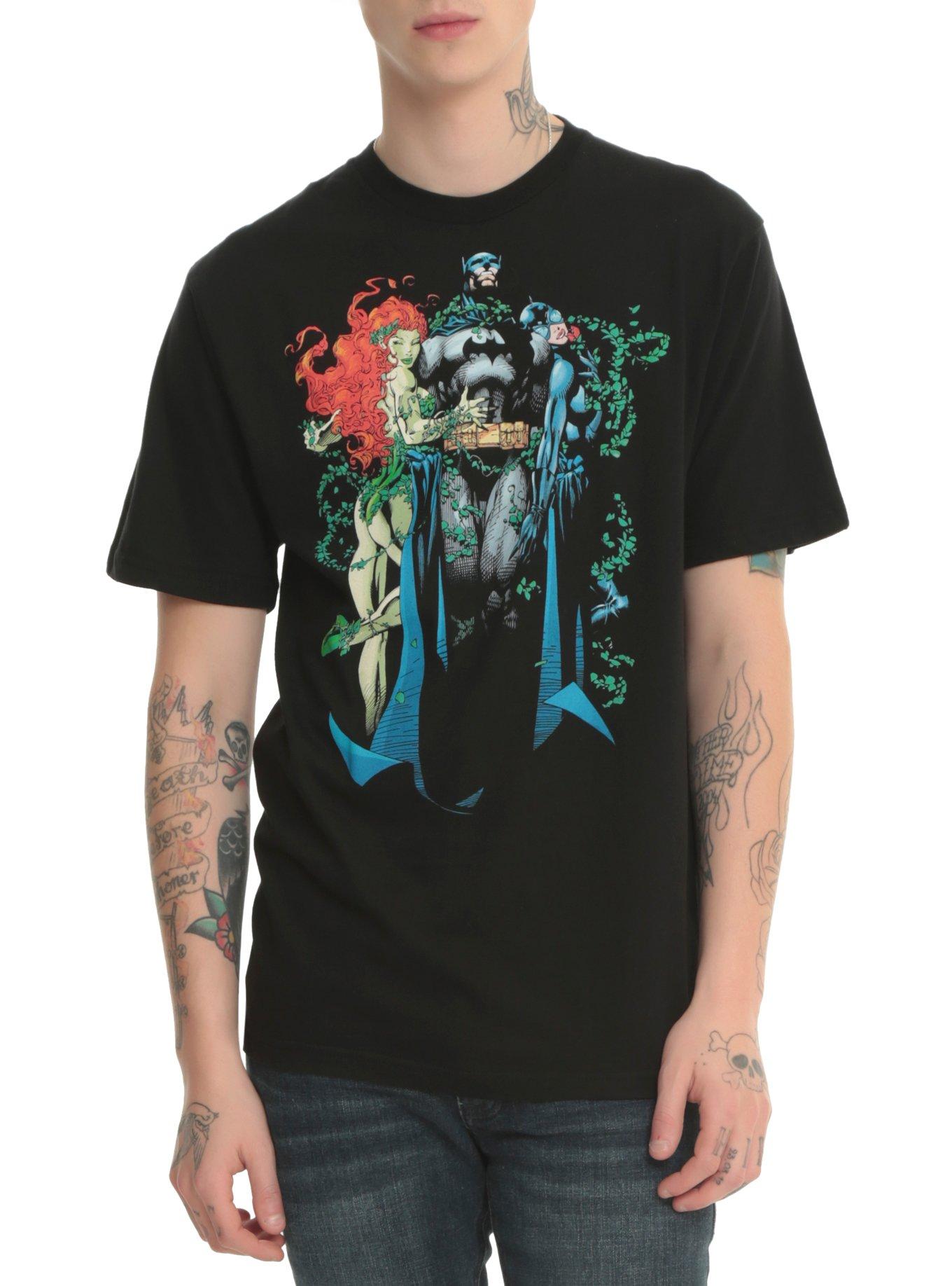 DC Comics Batman Poison Ivy Catwoman T-Shirt, BLACK, hi-res