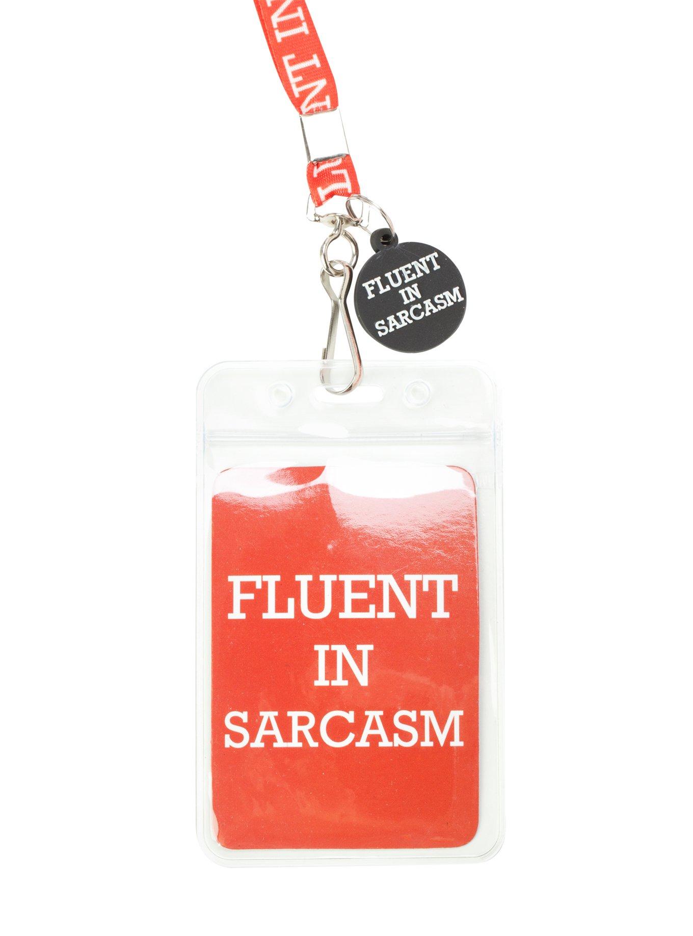 Fluent In Sarcasm Skinny Lanyard, , hi-res