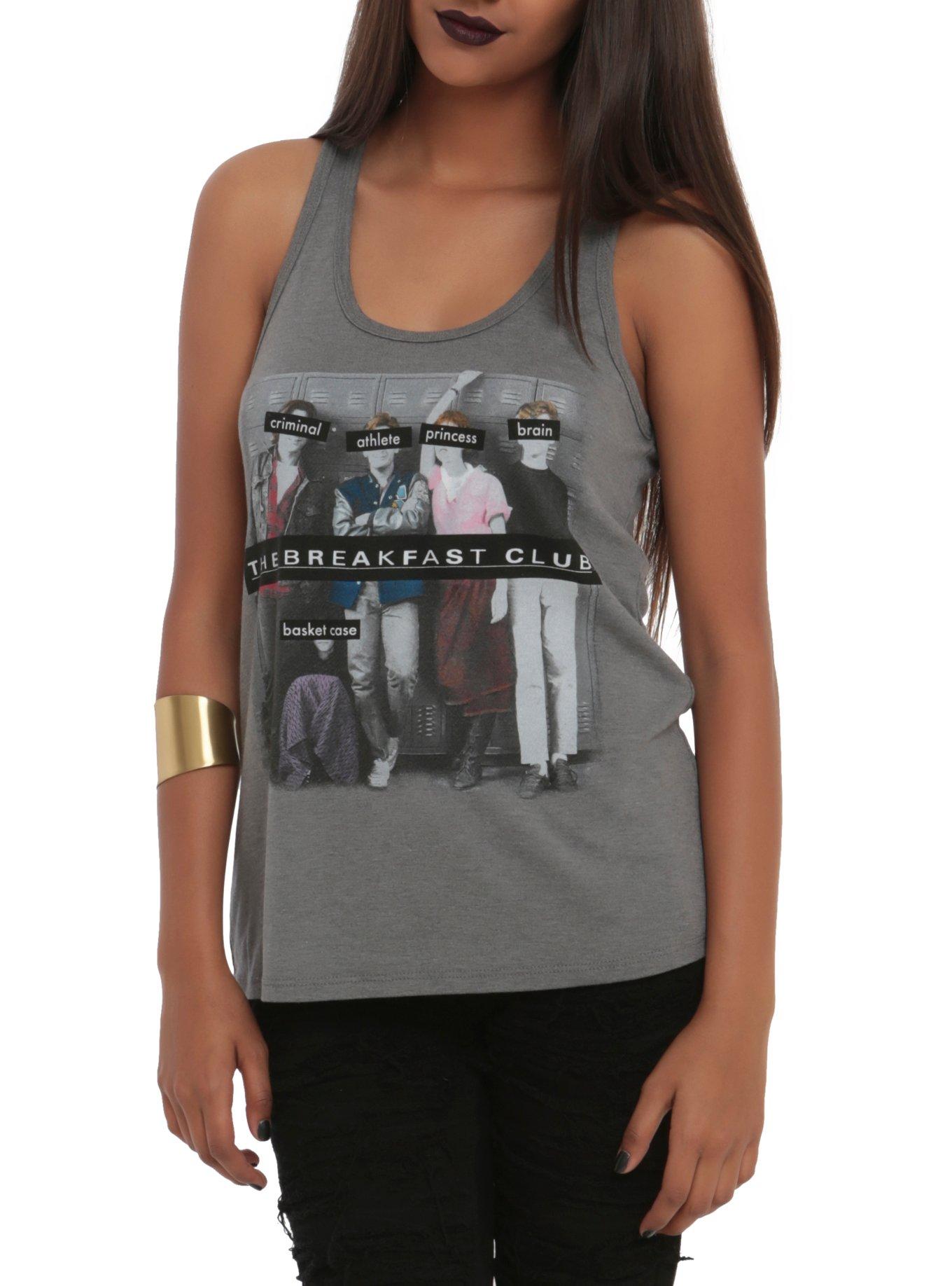 The Breakfast Club Character Labels Girls Tank Top, BLACK, hi-res