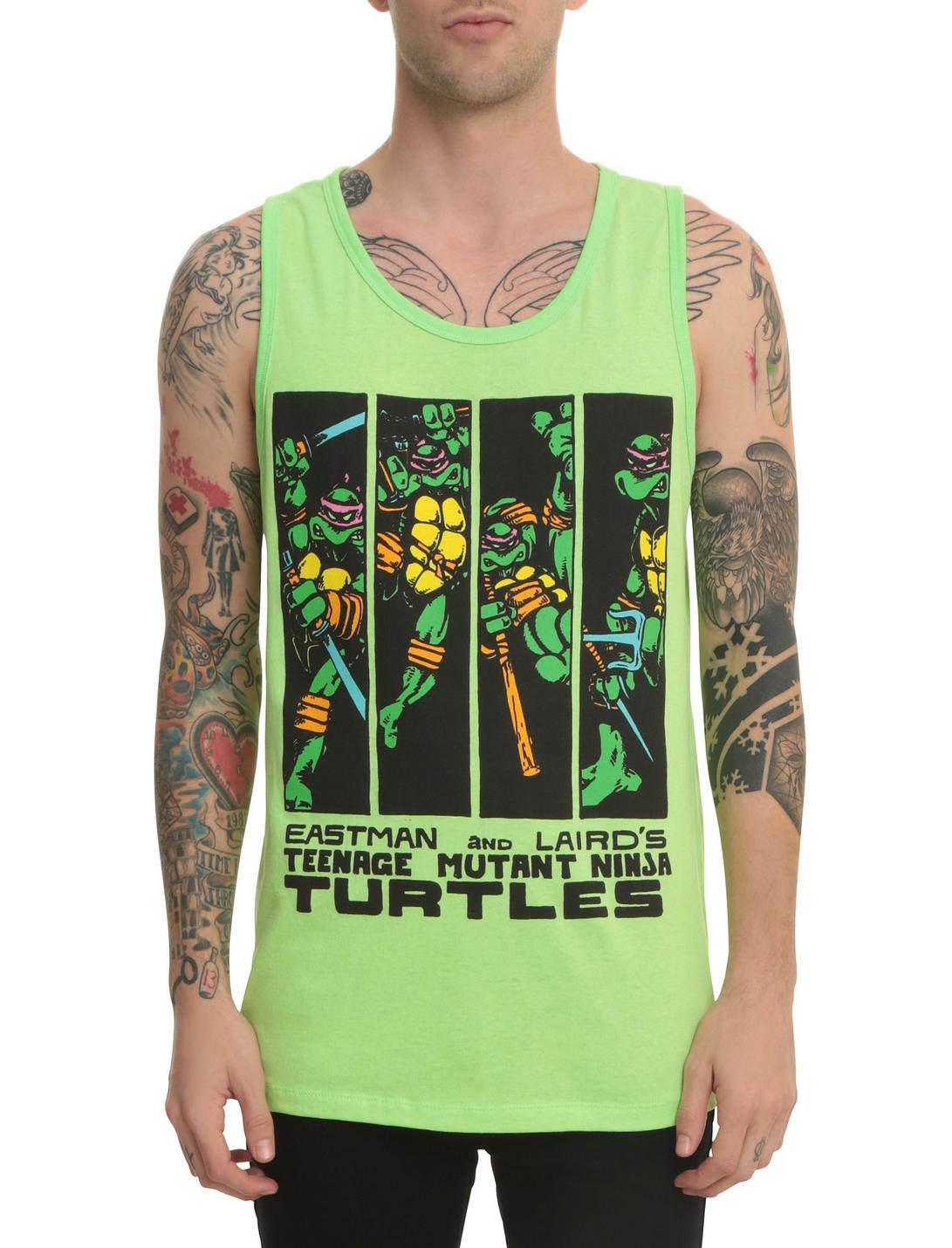 Teenage Mutant Ninja Turtles Neon Green Tank Top, BLACK, hi-res