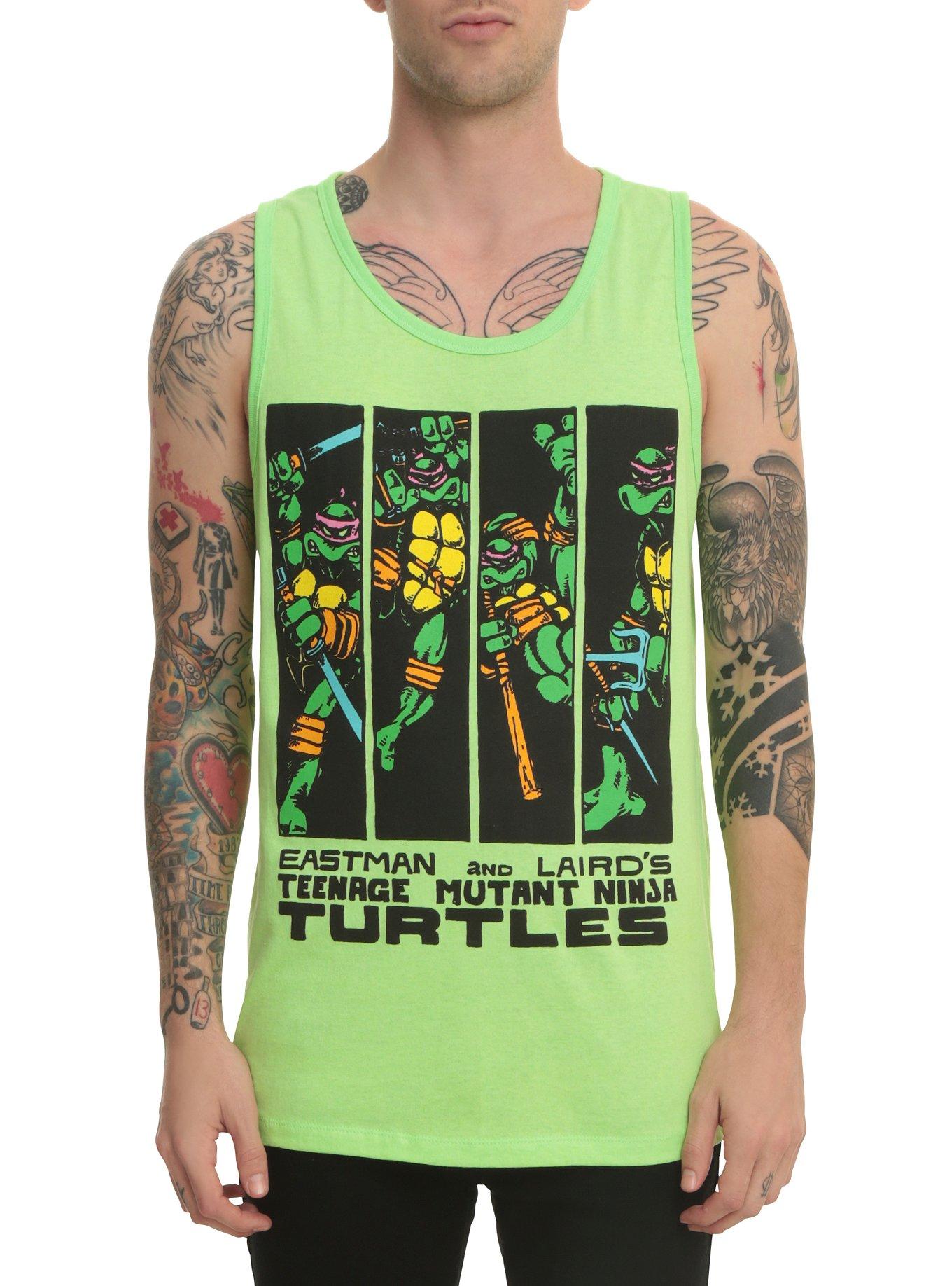 Teenage Mutant Ninja Turtles Neon Green Tank Top, BLACK, hi-res