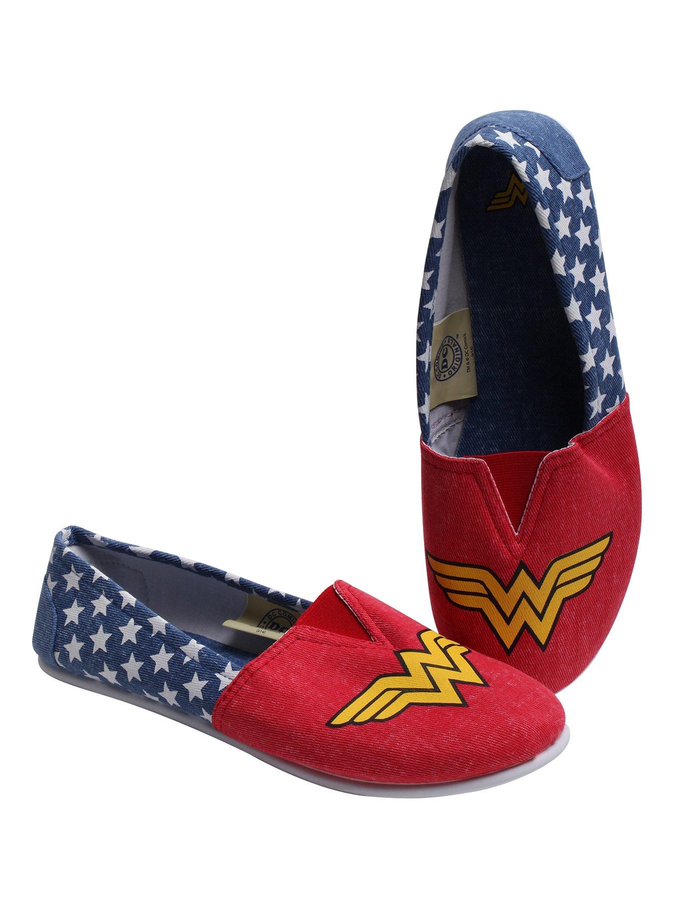 Wonder woman store slip on shoes