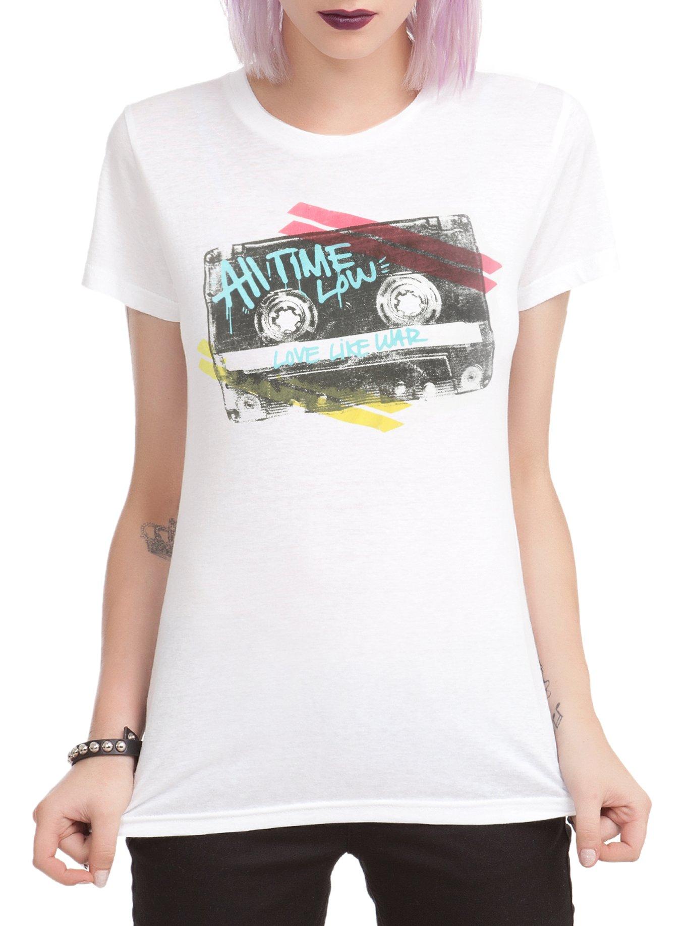 All Time Low Cassette Girls T-Shirt 2XL, WHITE, hi-res