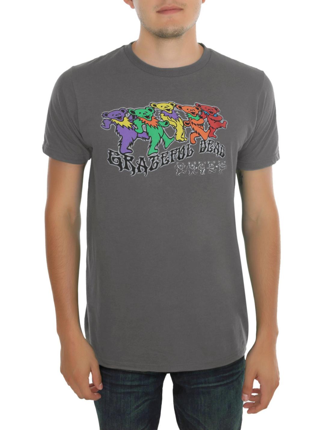 Grateful Dead Trippy Dancing Bears T-Shirt, CHARCOAL, hi-res