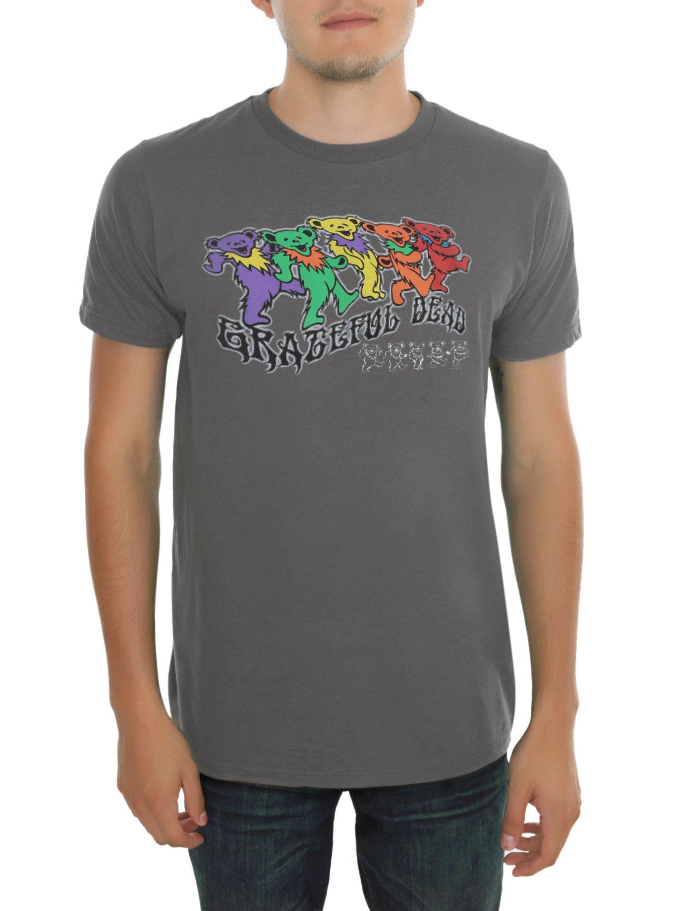 Grateful Dead Trippy Dancing Bears T-Shirt, CHARCOAL, hi-res