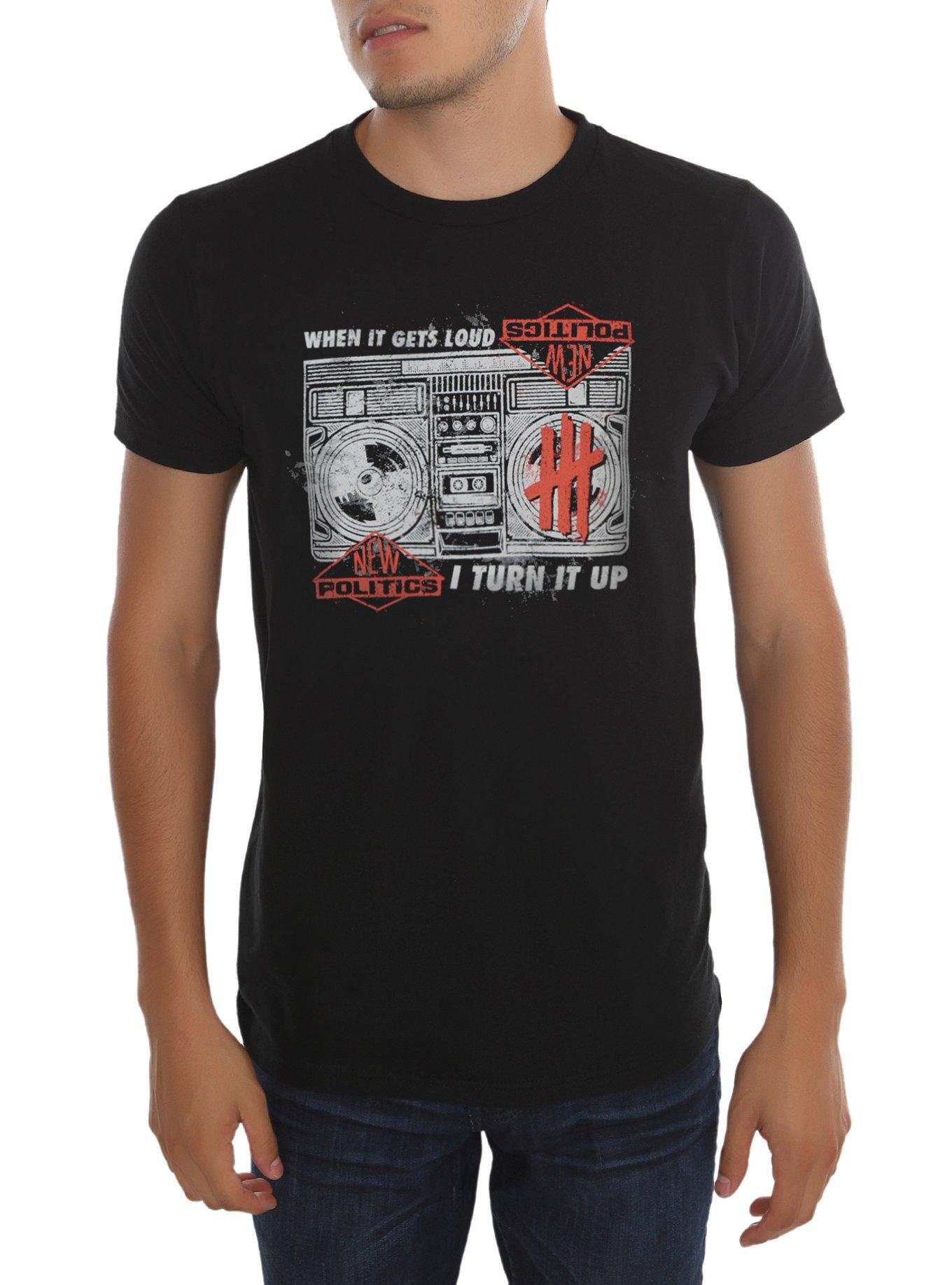 New Politics Turn It Up T-Shirt, BLACK, hi-res