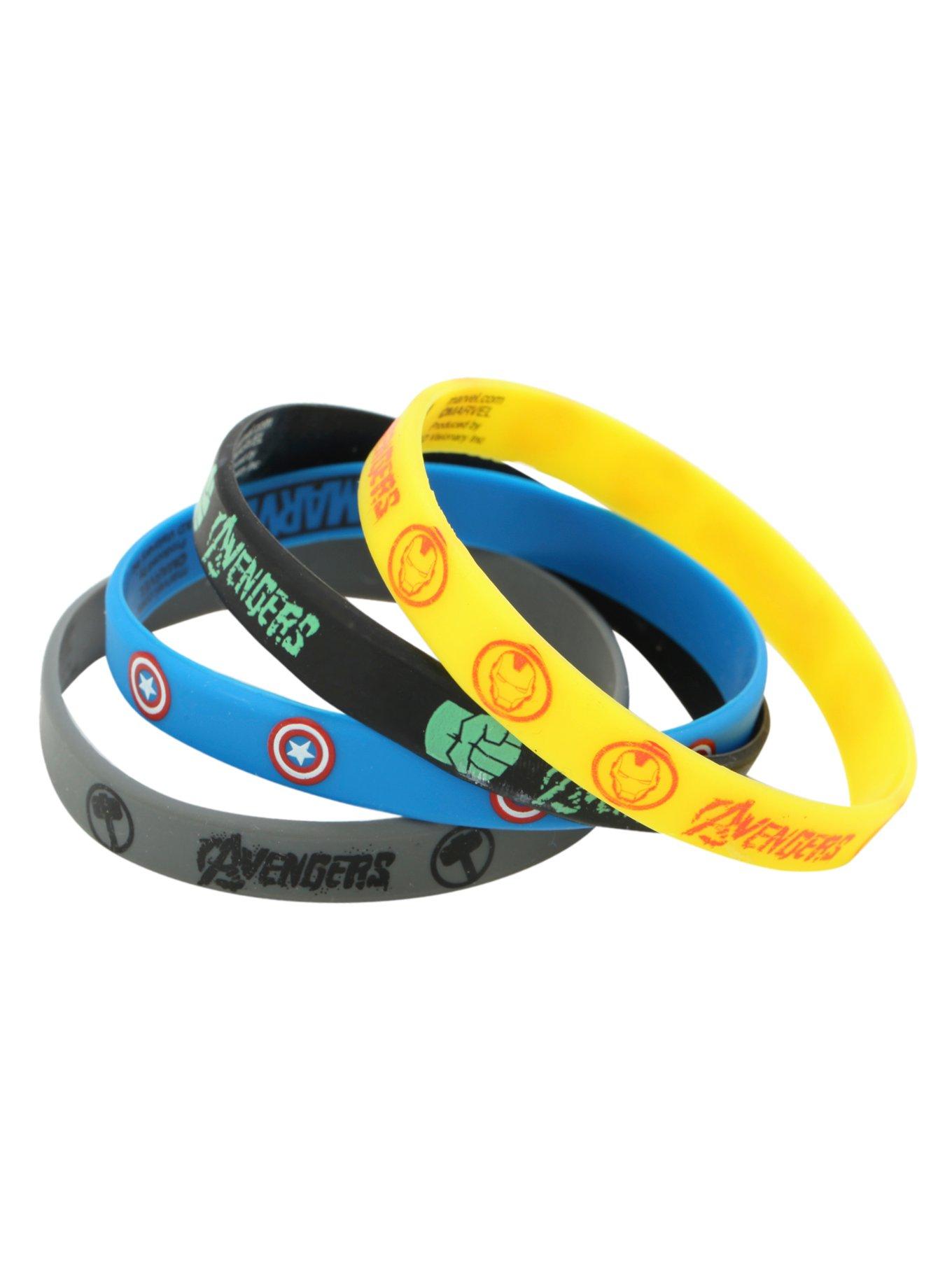 Marvel The Avengers Rubber Bracelet 4 Pack, , hi-res