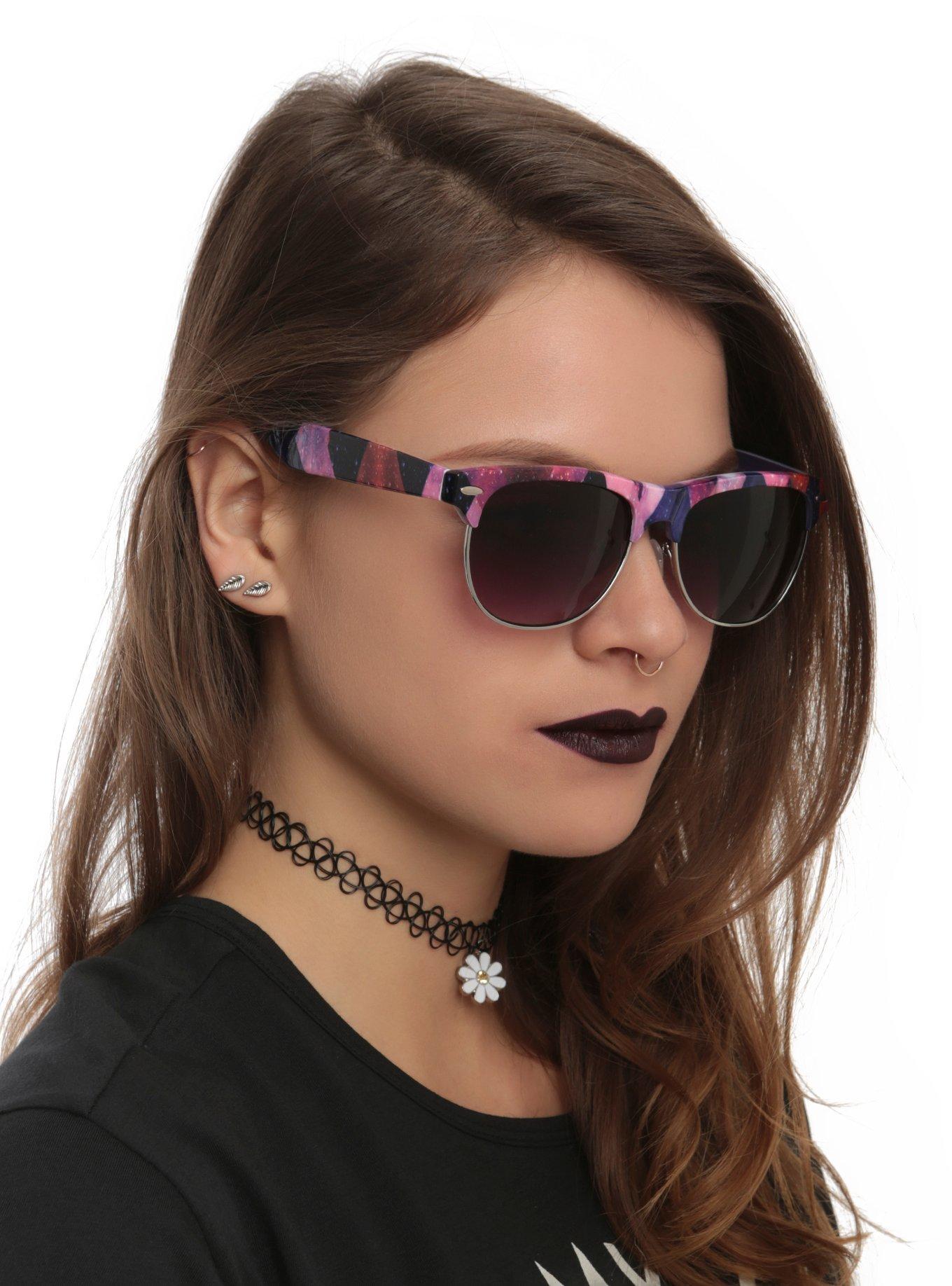 Crisscross Galaxy Wire Rim Sunglasses, , hi-res