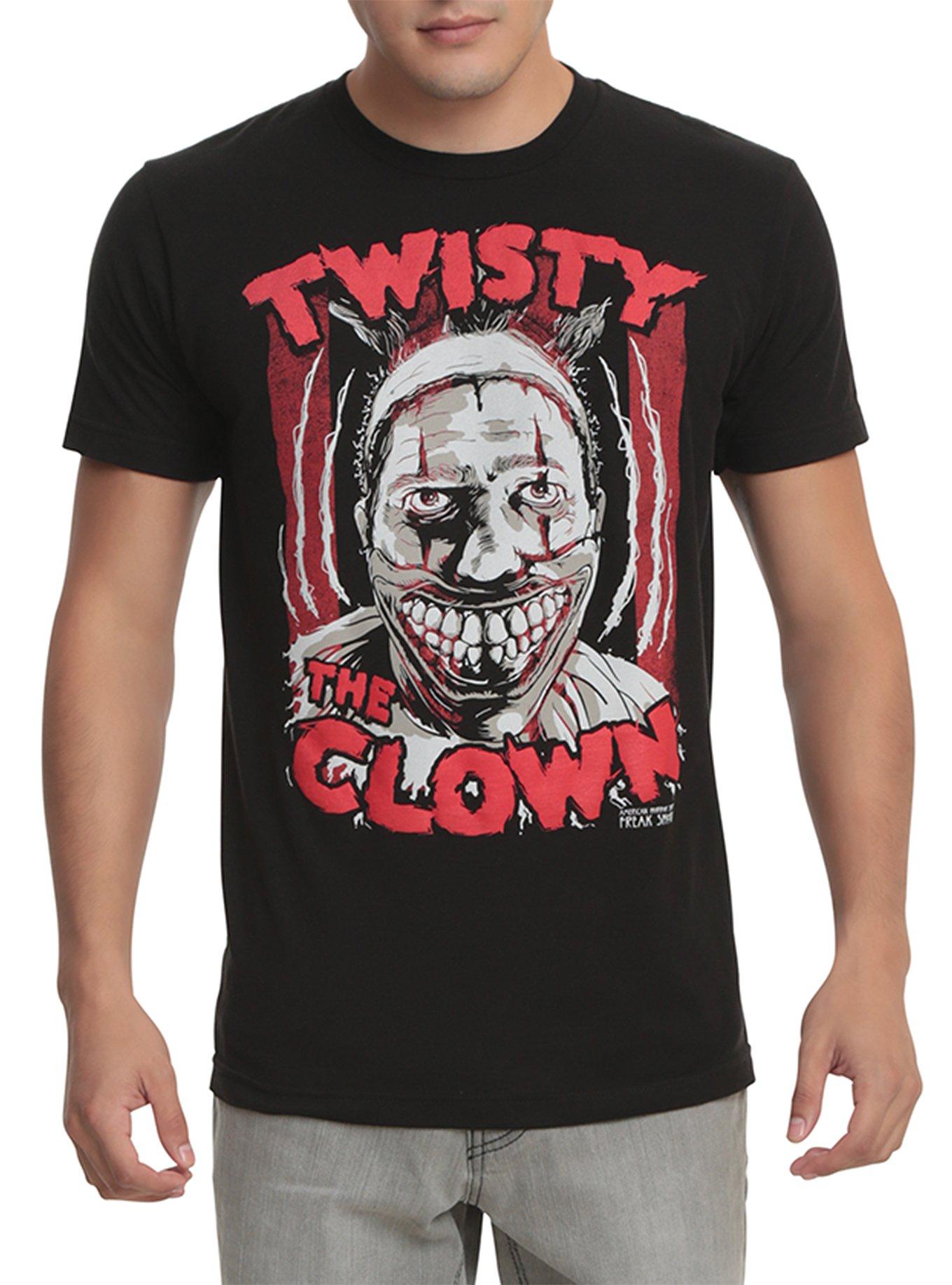 American Horror Story: Freak Show Twisty The Clown T-Shirt, BLACK, hi-res