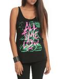 All Time Low Pink Logo Girls Tank Top, BLACK, hi-res