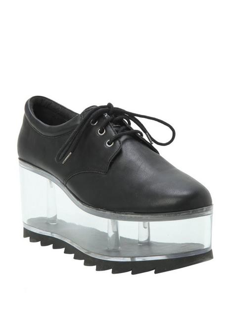 Black & Clear Platform Shoes | Hot Topic