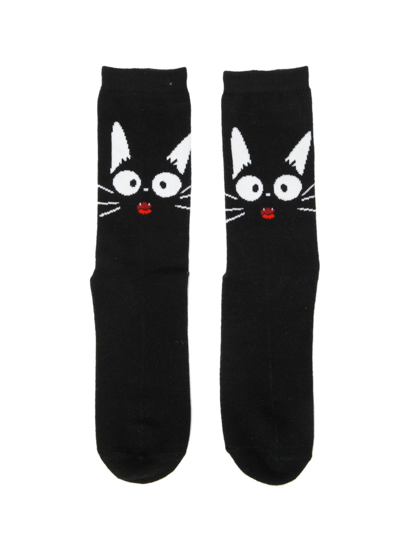 Studio Ghibli Kiki's Delivery Service Jiji Crew Socks, , hi-res