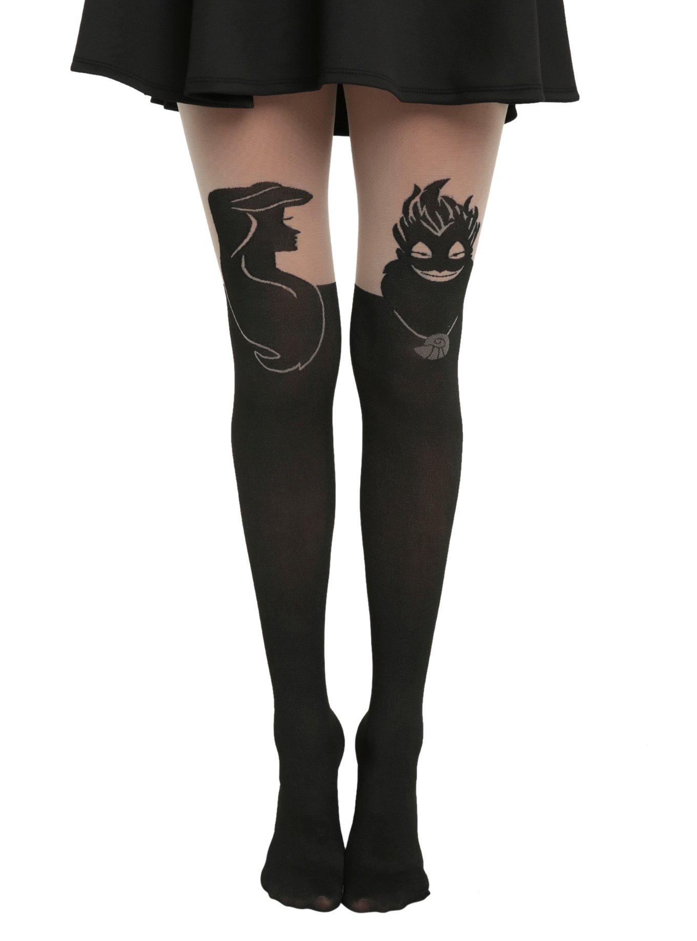 Disney The Little Mermaid Ariel & Ursula Silhouette Tights, , hi-res