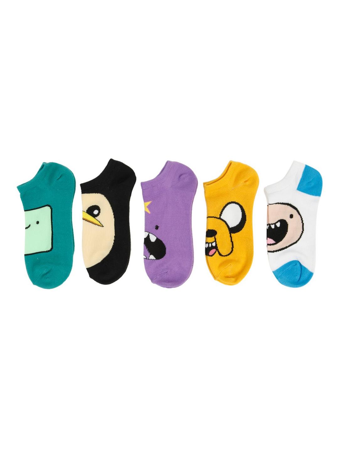 Adventure Time Cosplay No-Show Socks 5 Pair, , hi-res