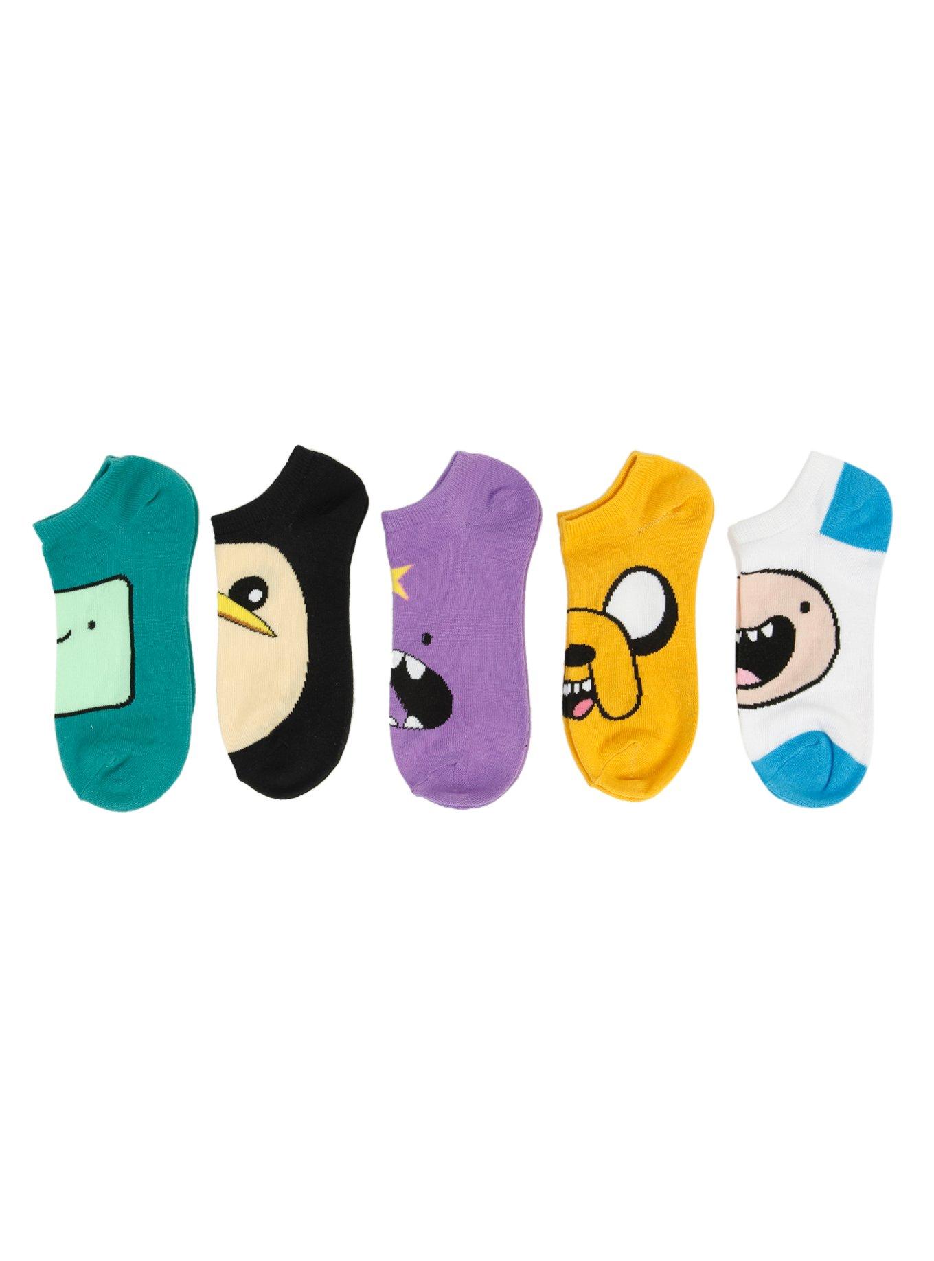 Adventure Time Cosplay No-Show Socks 5 Pair, , hi-res