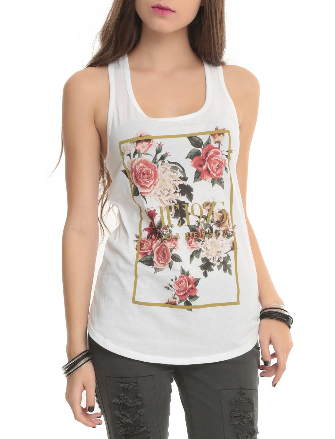 The 1975 Floral Girls Tank Top, WHITE, hi-res