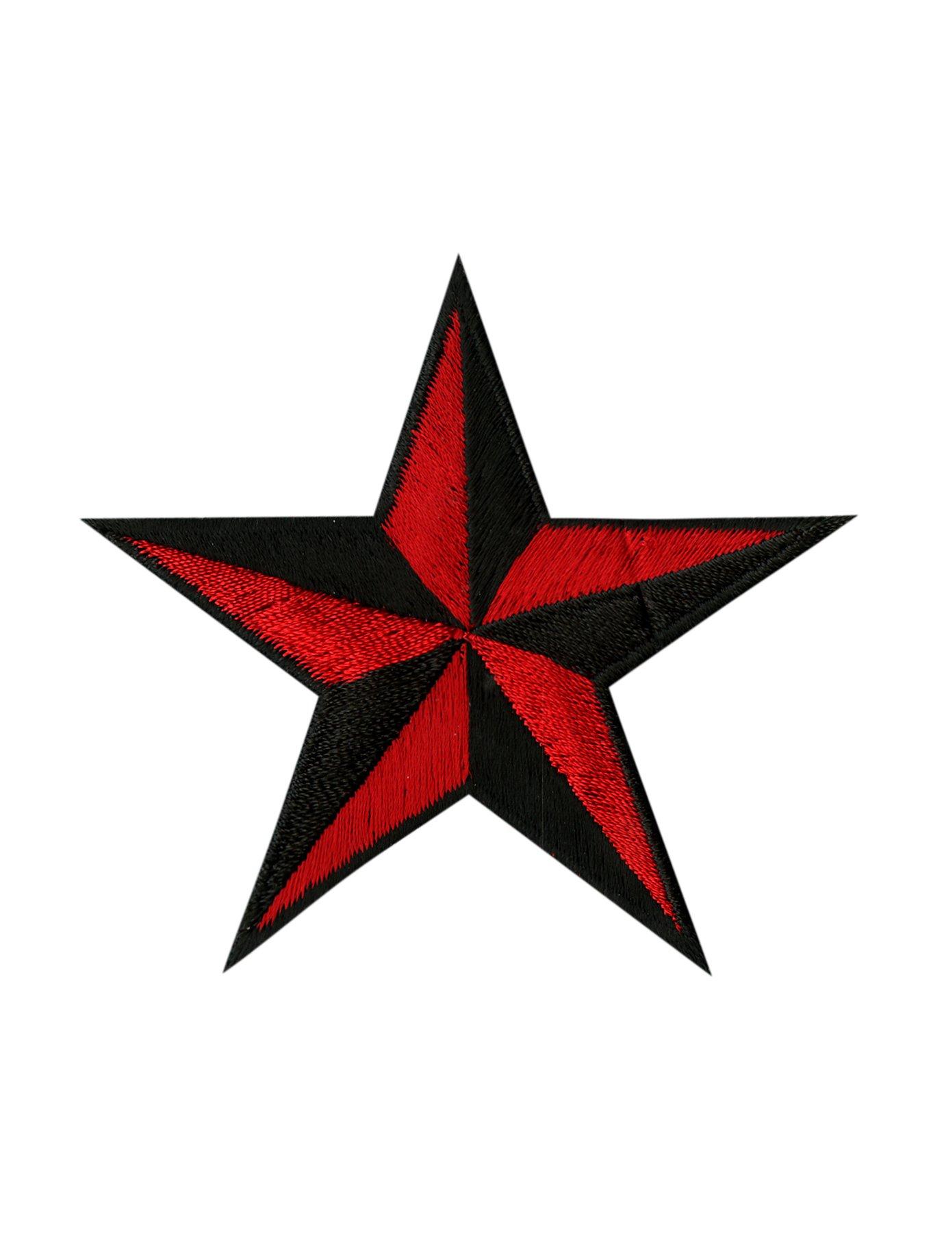 Nautical Star Iron-On Patch, , hi-res