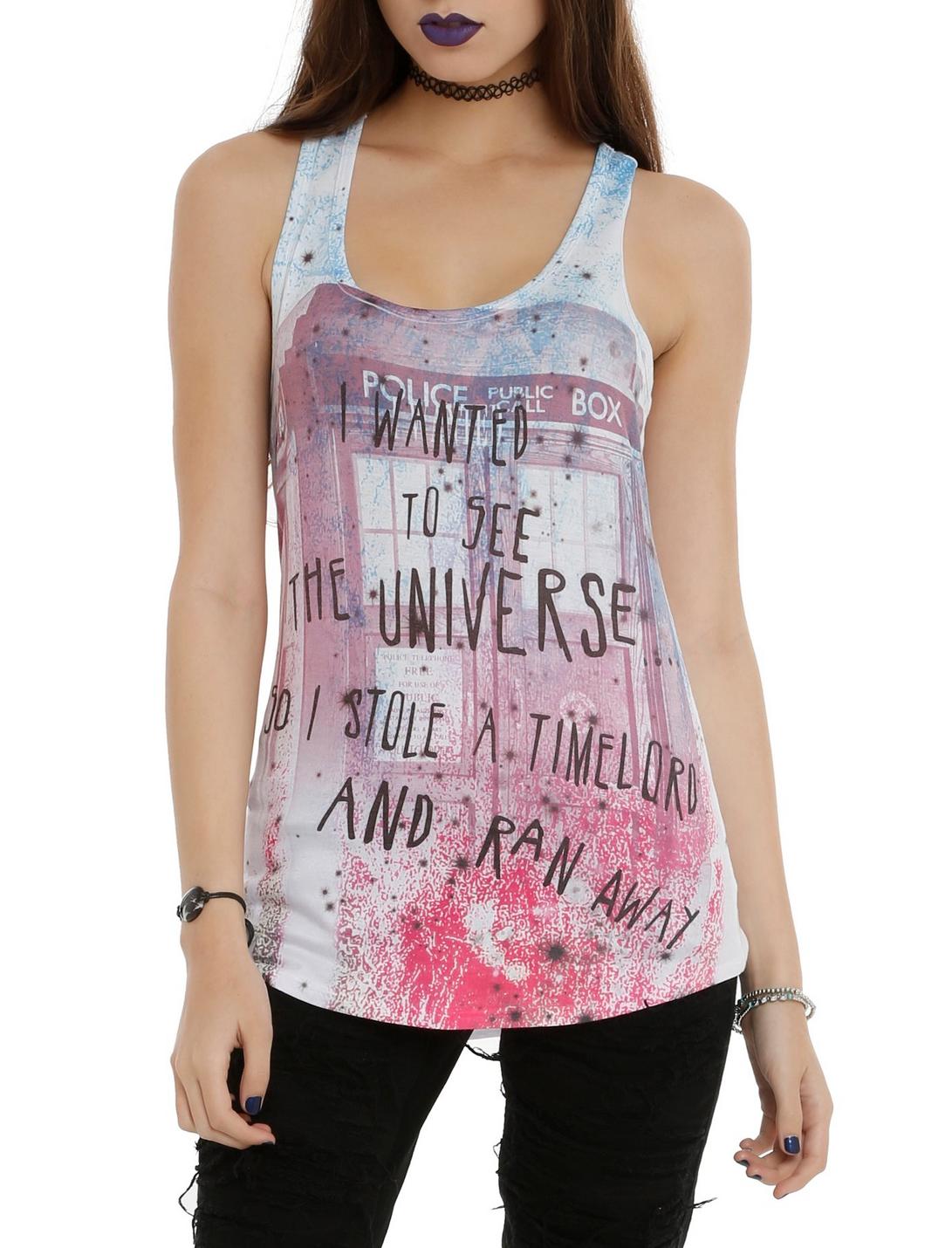 Doctor Who Timelord Girls Tank Top, WHITE, hi-res