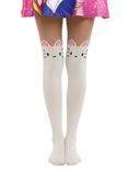 LOVEsick Cat Tail Faux Thigh High Tights, BLACK, hi-res
