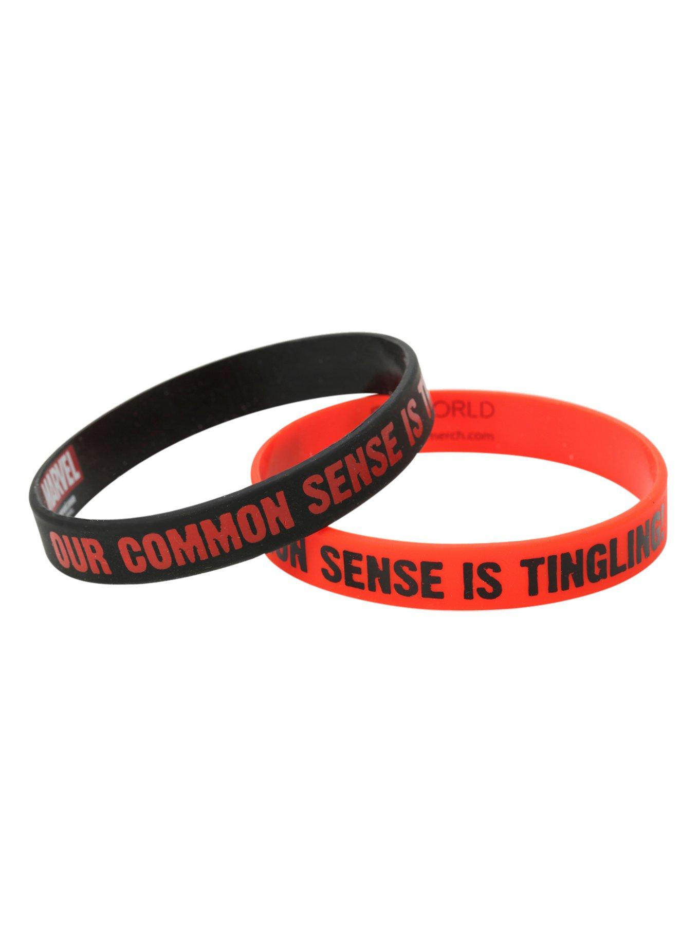 Marvel Deadpool Our Common Sense Rubber Bracelet 2 Pack, , hi-res